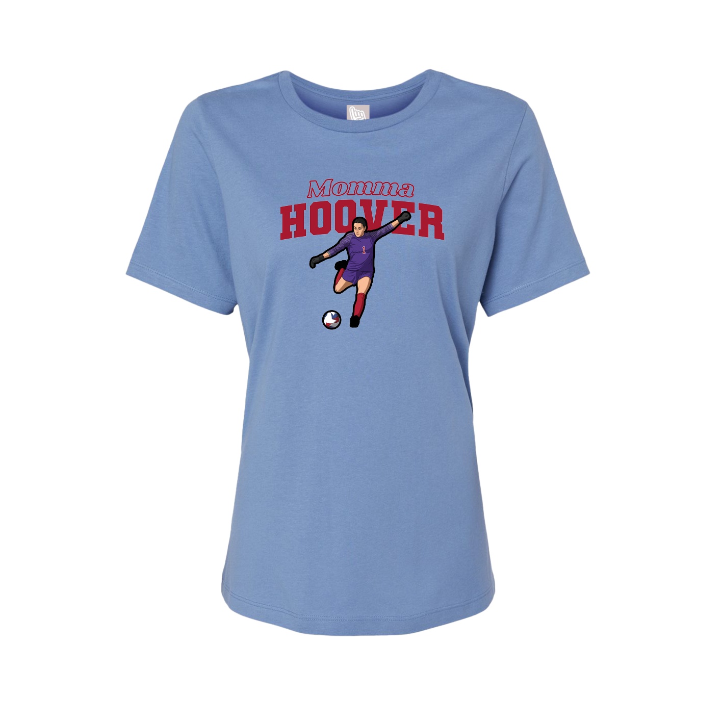 Womens Tee — Mothers Day Block in Powder Blue
