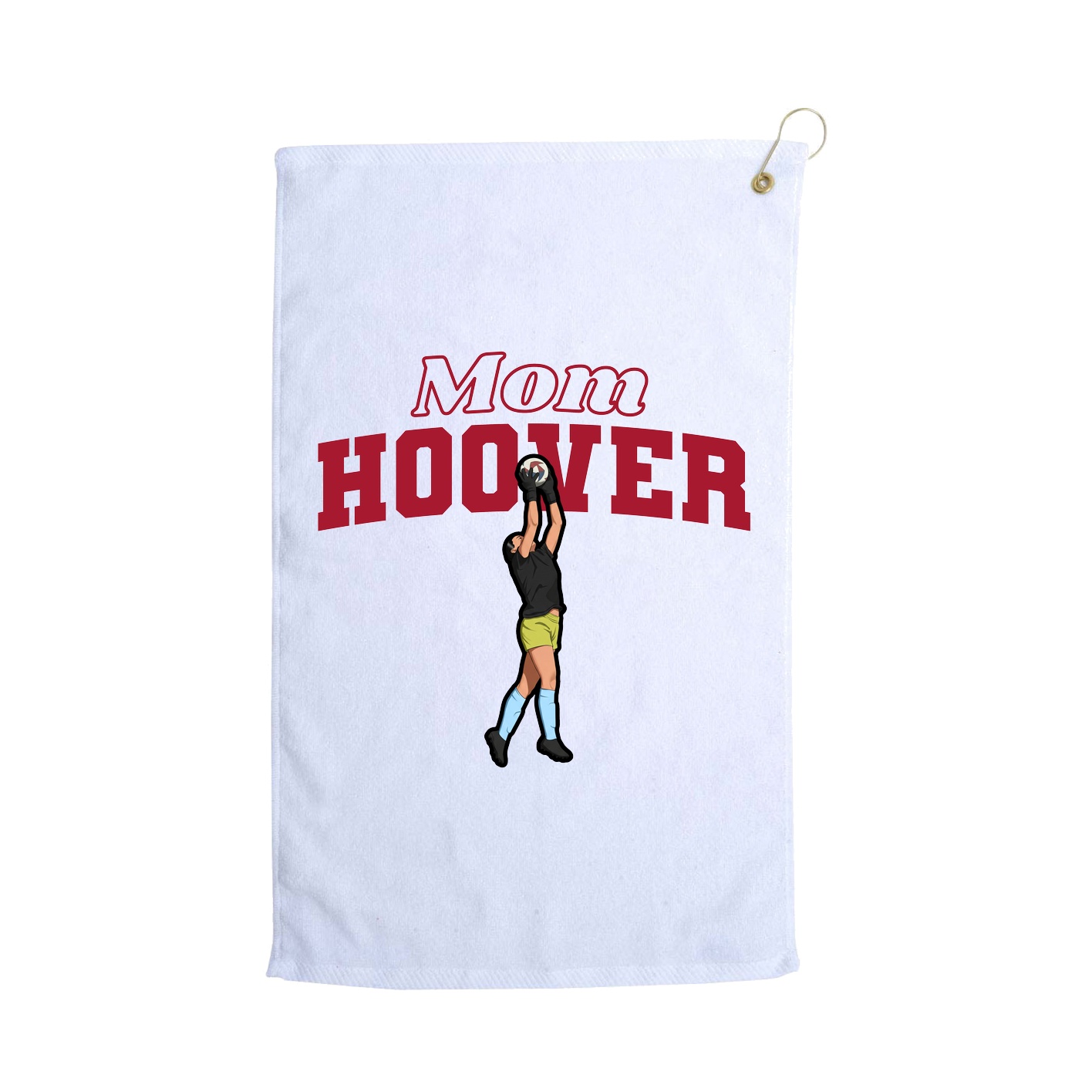 Golf Towel — Mothers Day Block in White