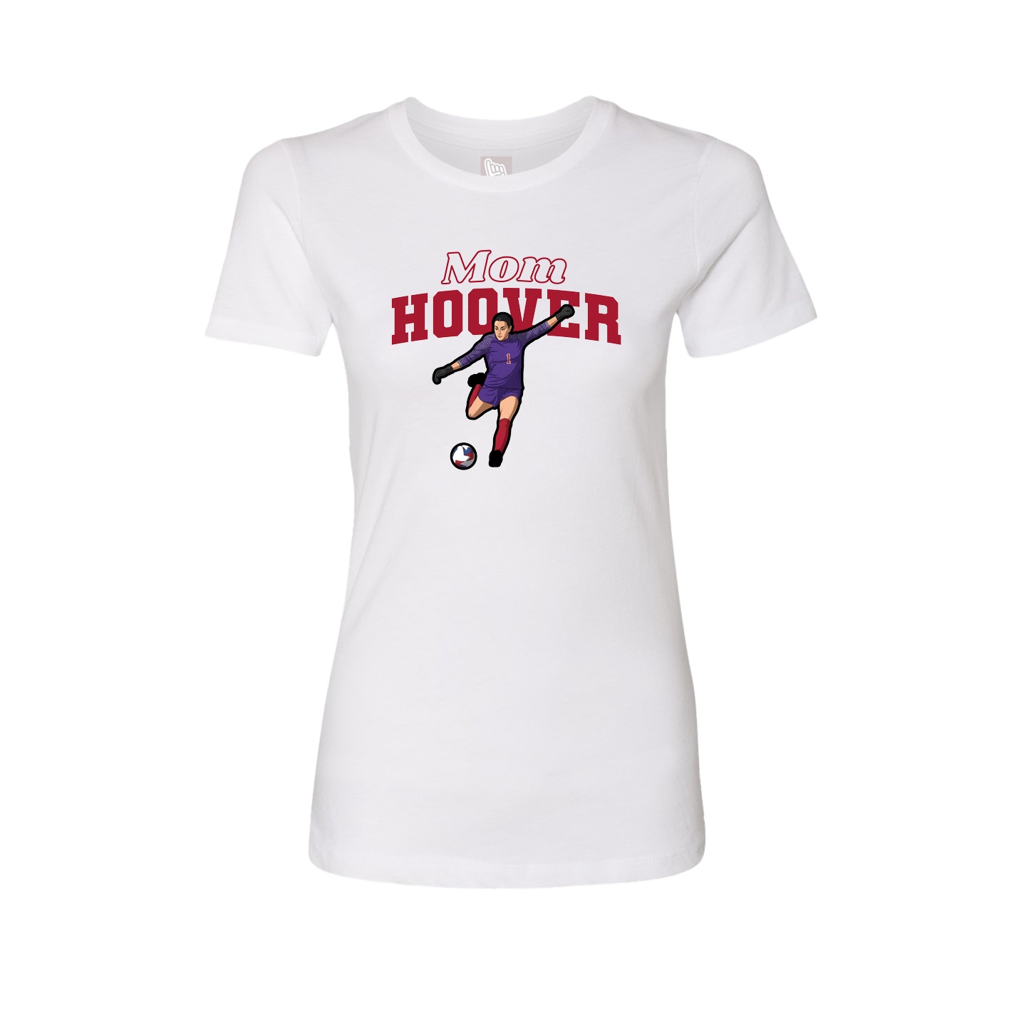 Womens Tee — Mothers Day Block in White