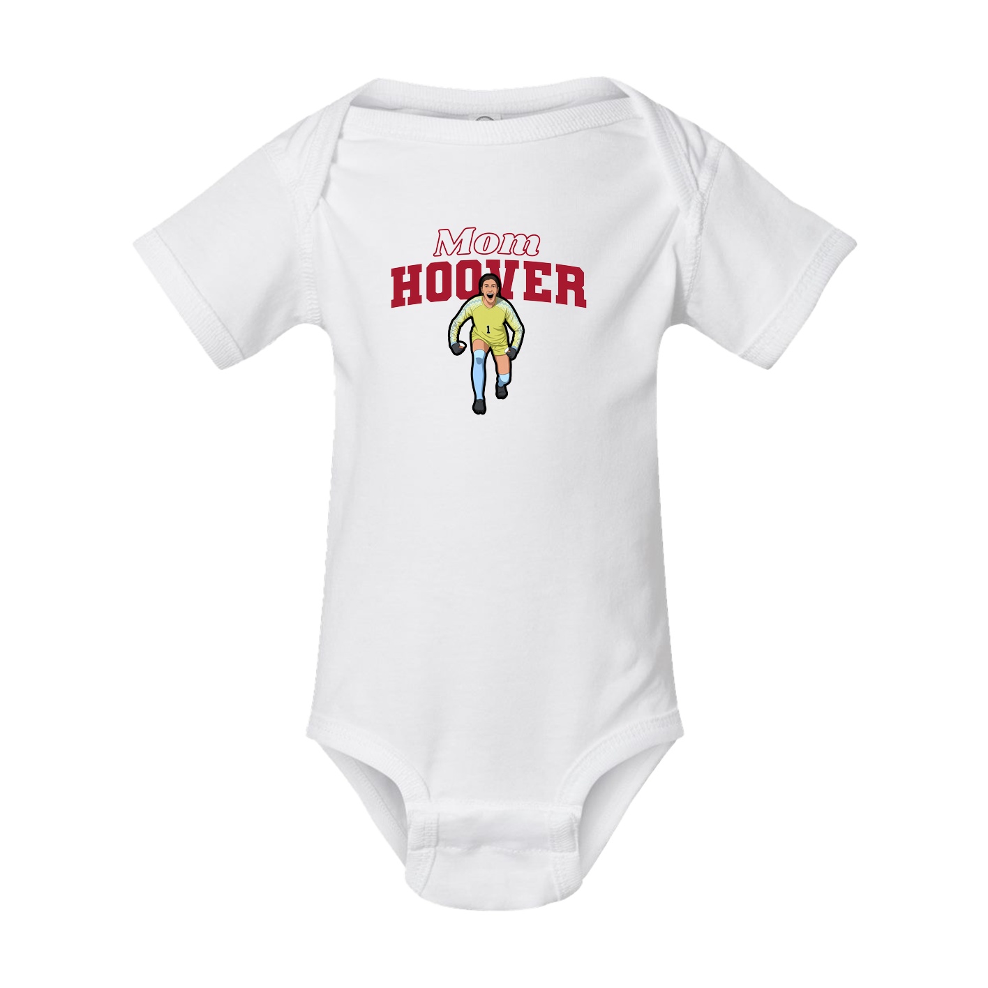 Baby Onesie — Mothers Day Block in White