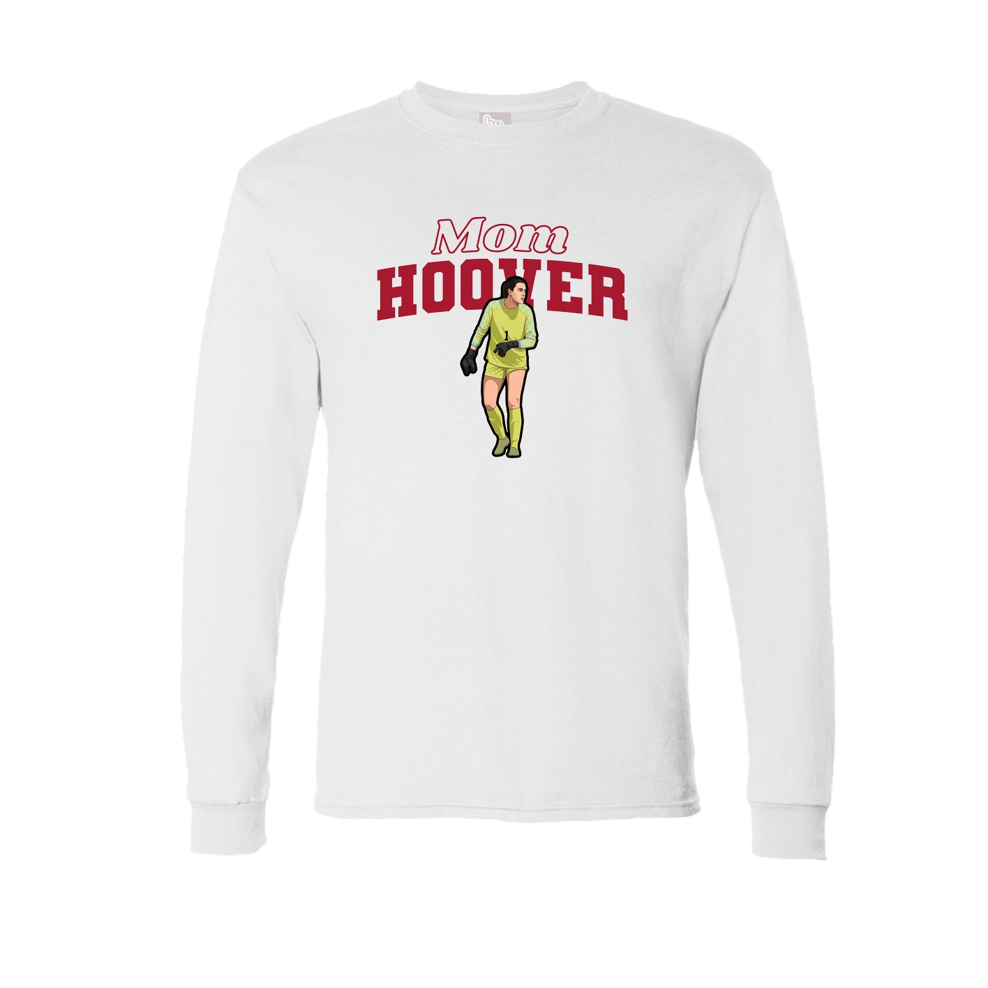 Long Sleeve Tee — Mothers Day Block in White