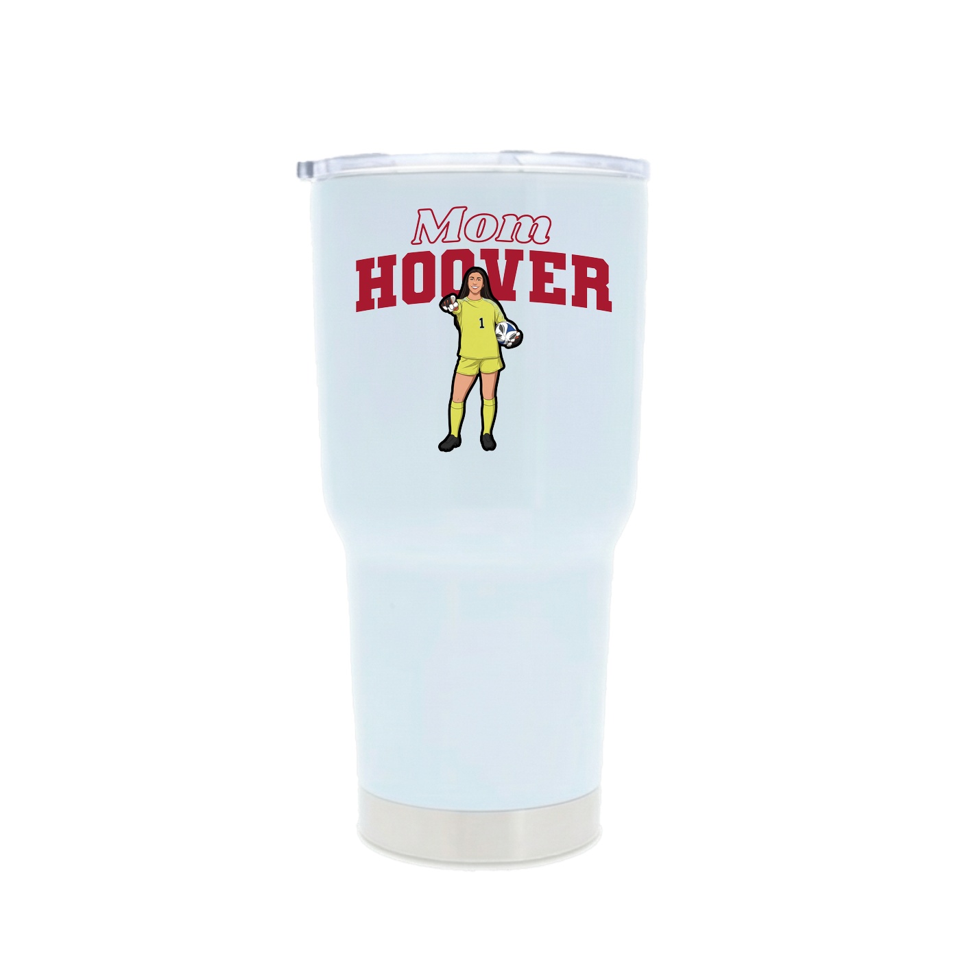 30oz Stainless Steel Tumbler — Mothers Day Block in White