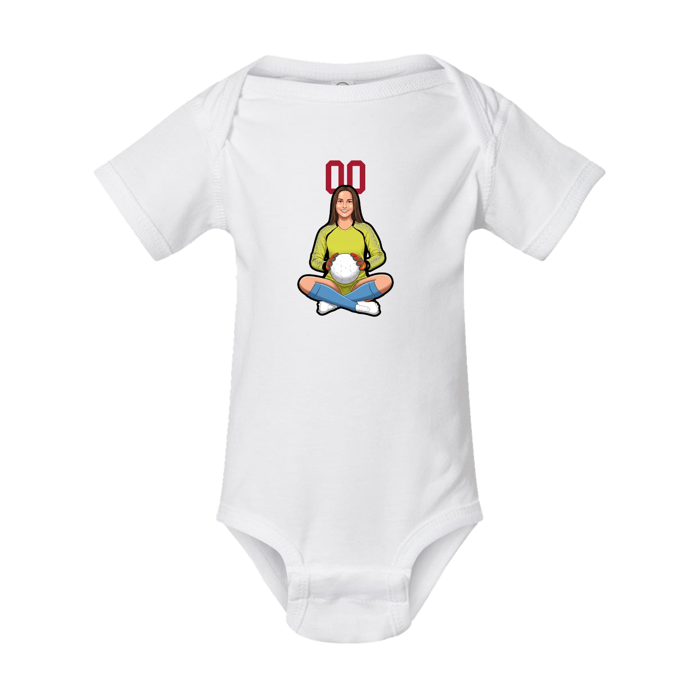 Baby Onesie — Number Top in White