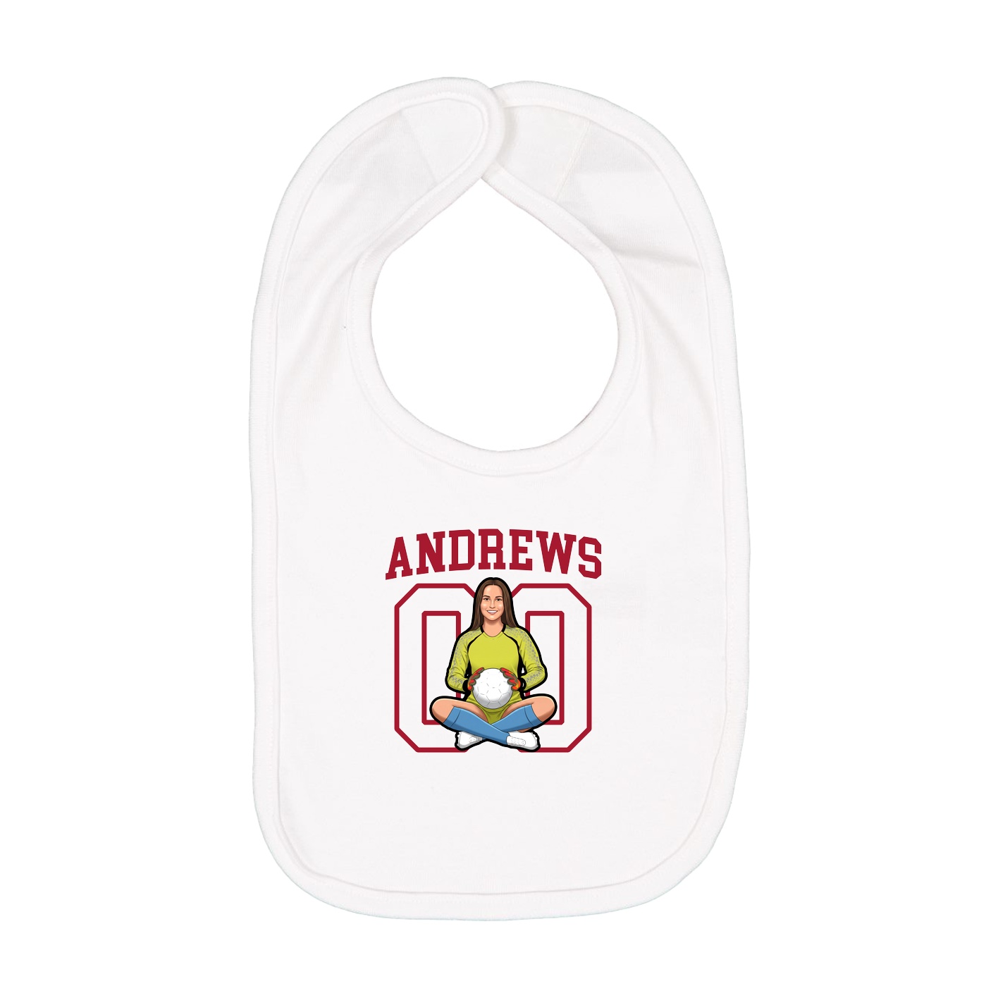 Infant Bib — Shirsey in White