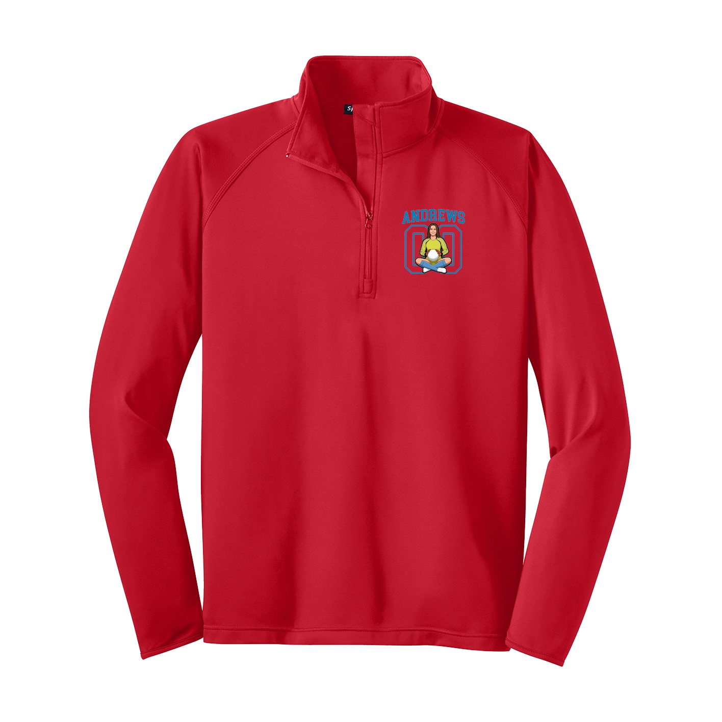 Q-Zip Pullover — Shirsey in Red