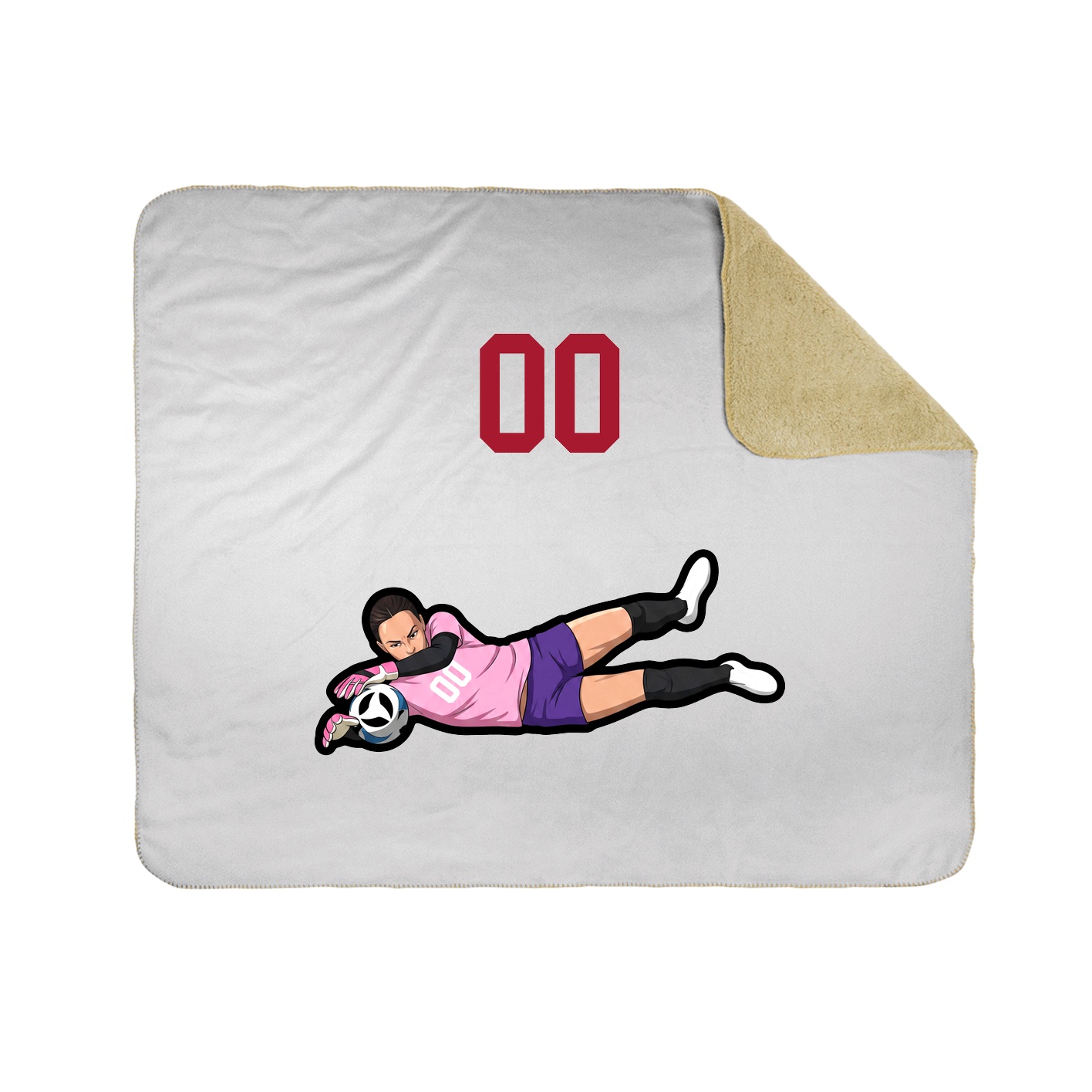 Throw Blanket — Number Top in White