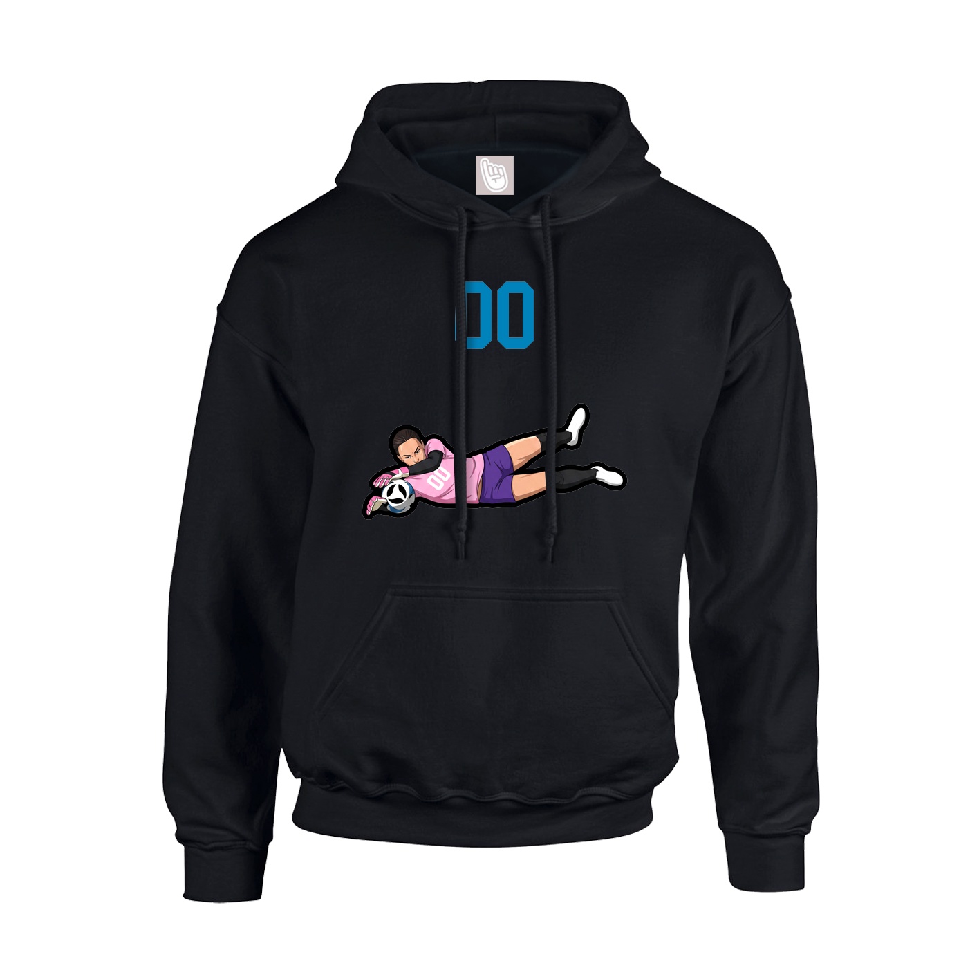 Youth Hoodie — Number Top in Black