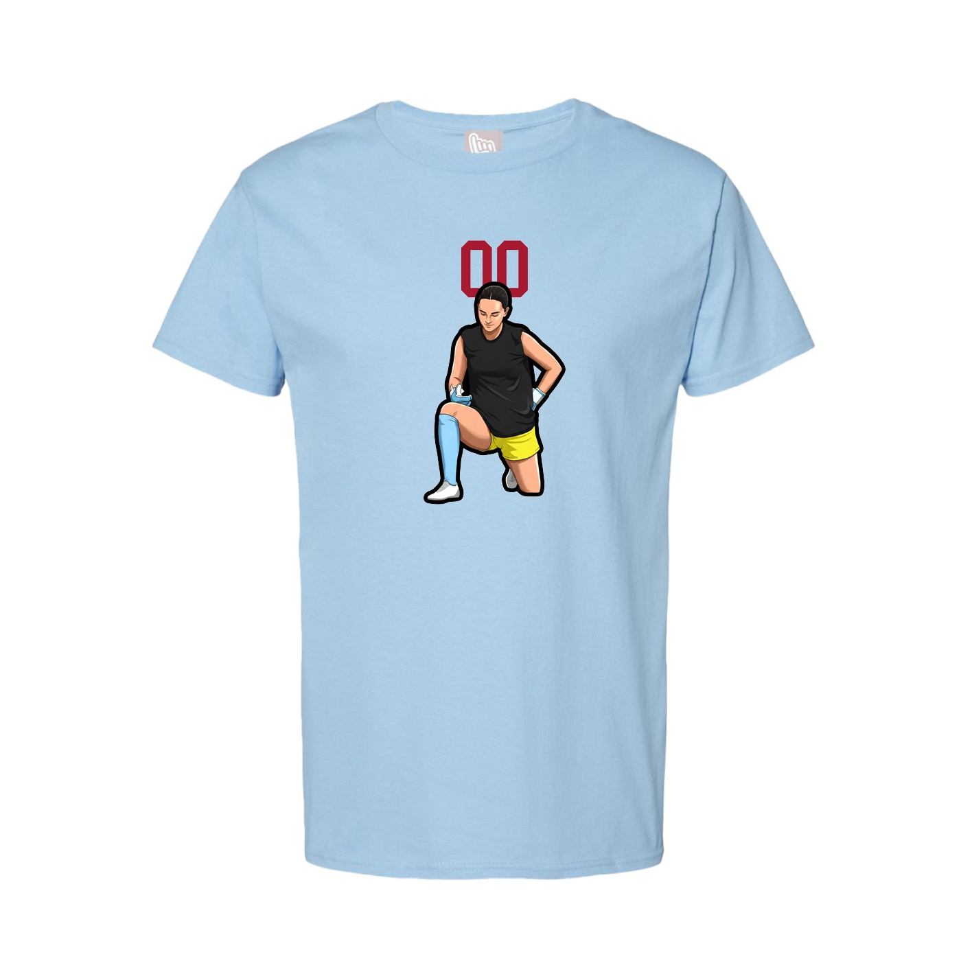 Youth Tee — Number Top in Light Blue