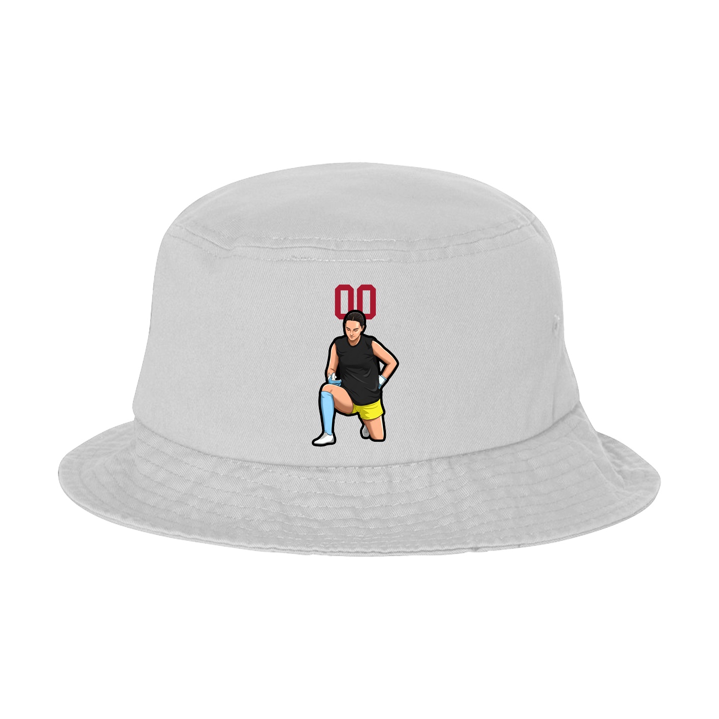 Bucket Cap — Number Top in White