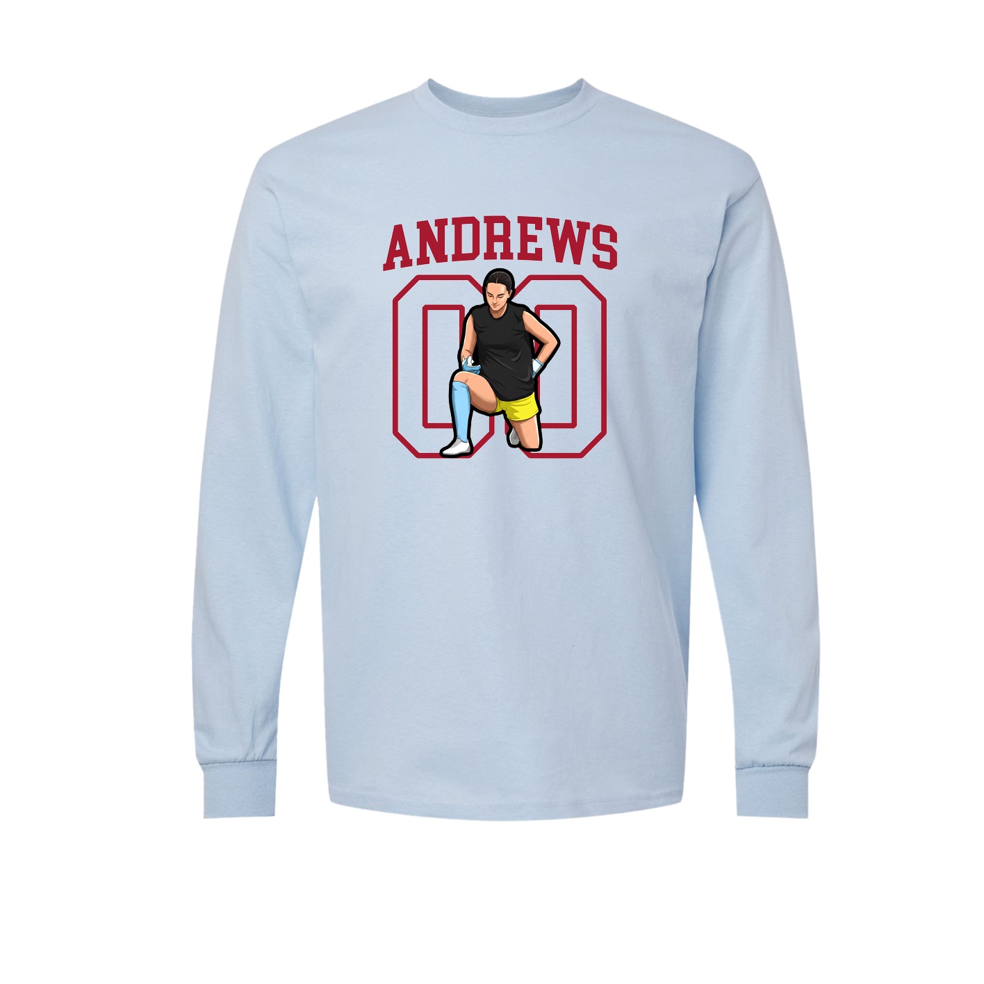 Long Sleeve Tee — Shirsey in Light Blue
