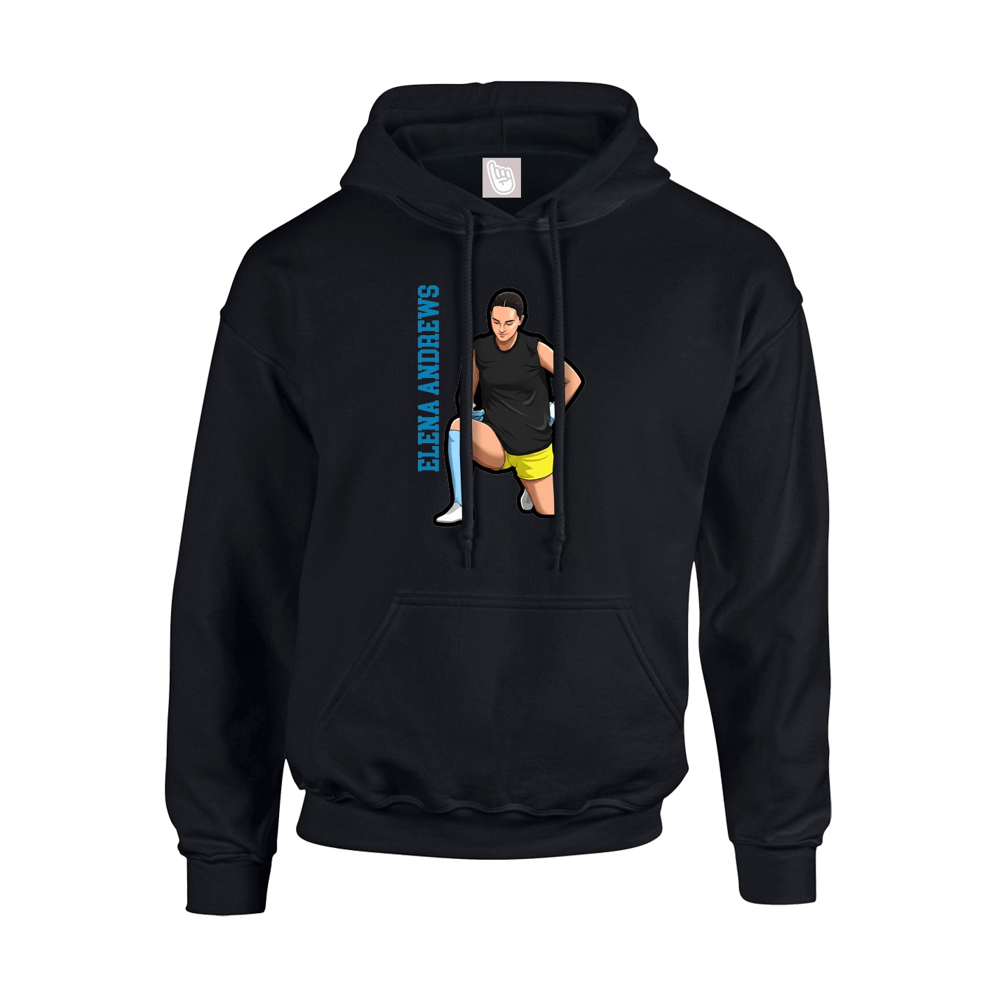 Hoodie — Name Vertical in Black