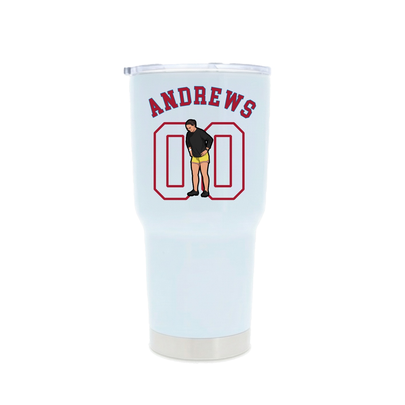 30oz Stainless Steel Tumbler — Shirsey Arch in White