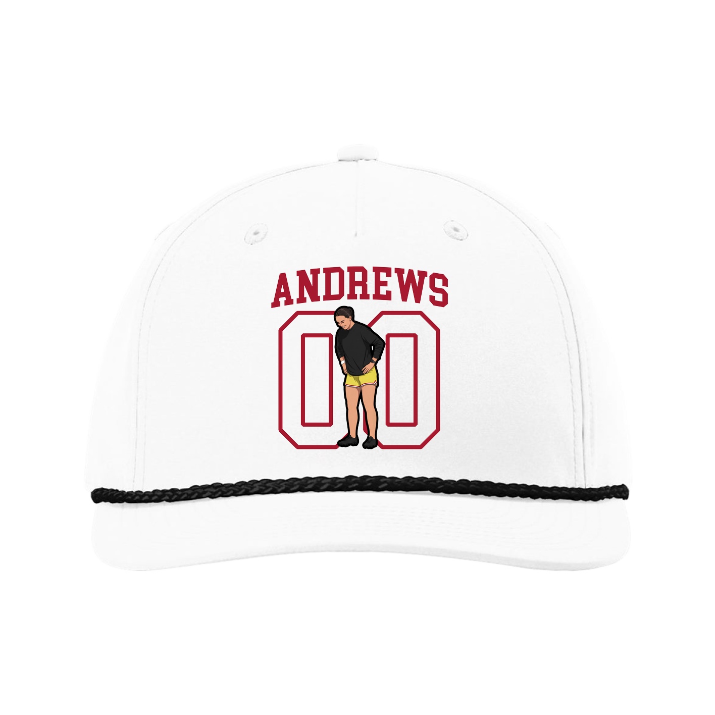 Five-Panel Classic Rope Cap — Shirsey in White