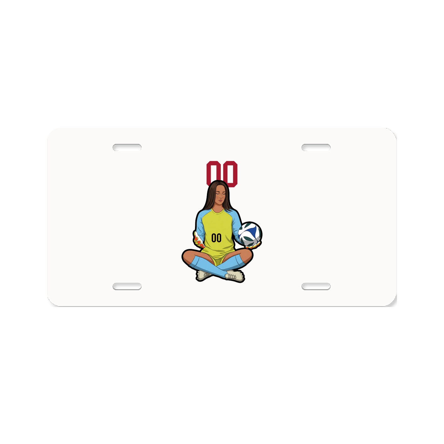 License Plate — Number Top in Classic