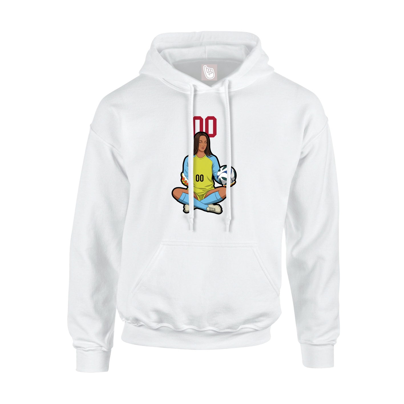 Hoodie — Number Top in White