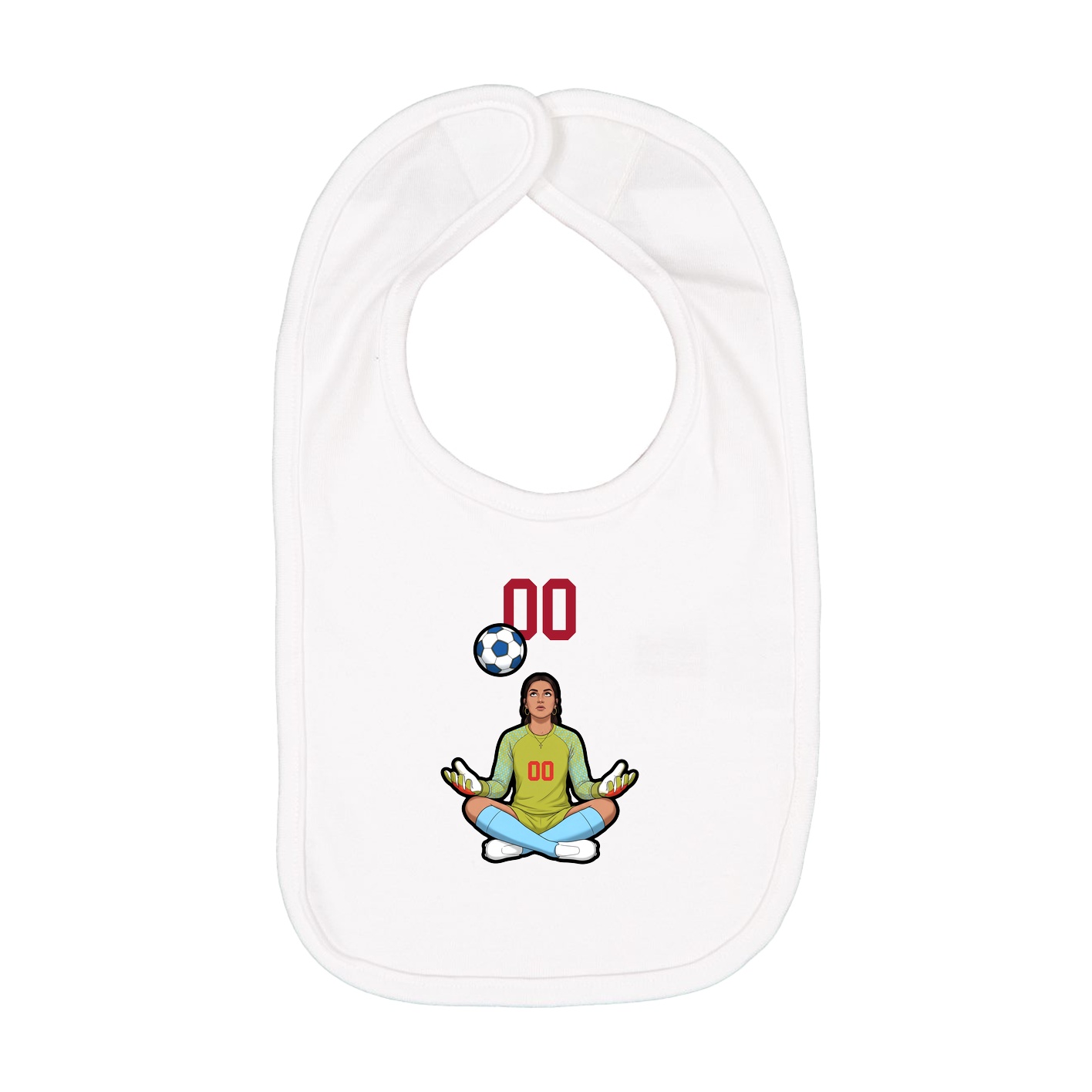 Infant Bib — Number Top in White