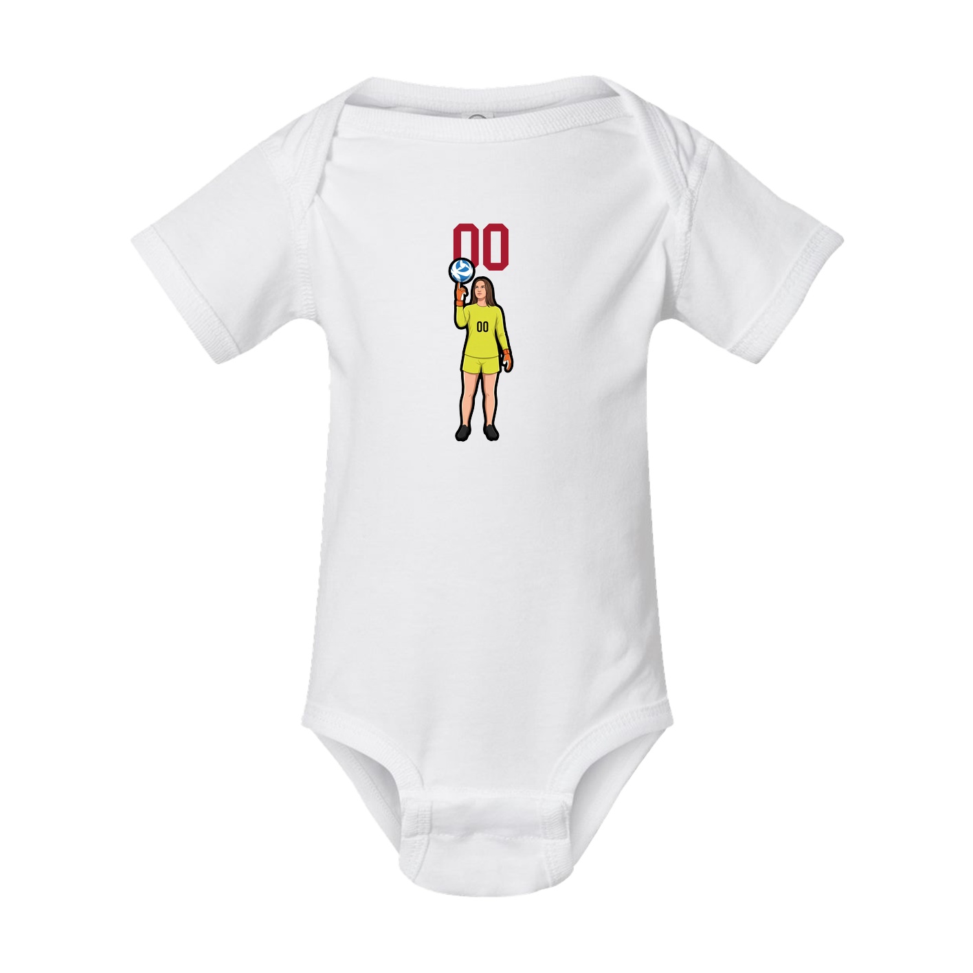 Baby Onesie — Number Top in White