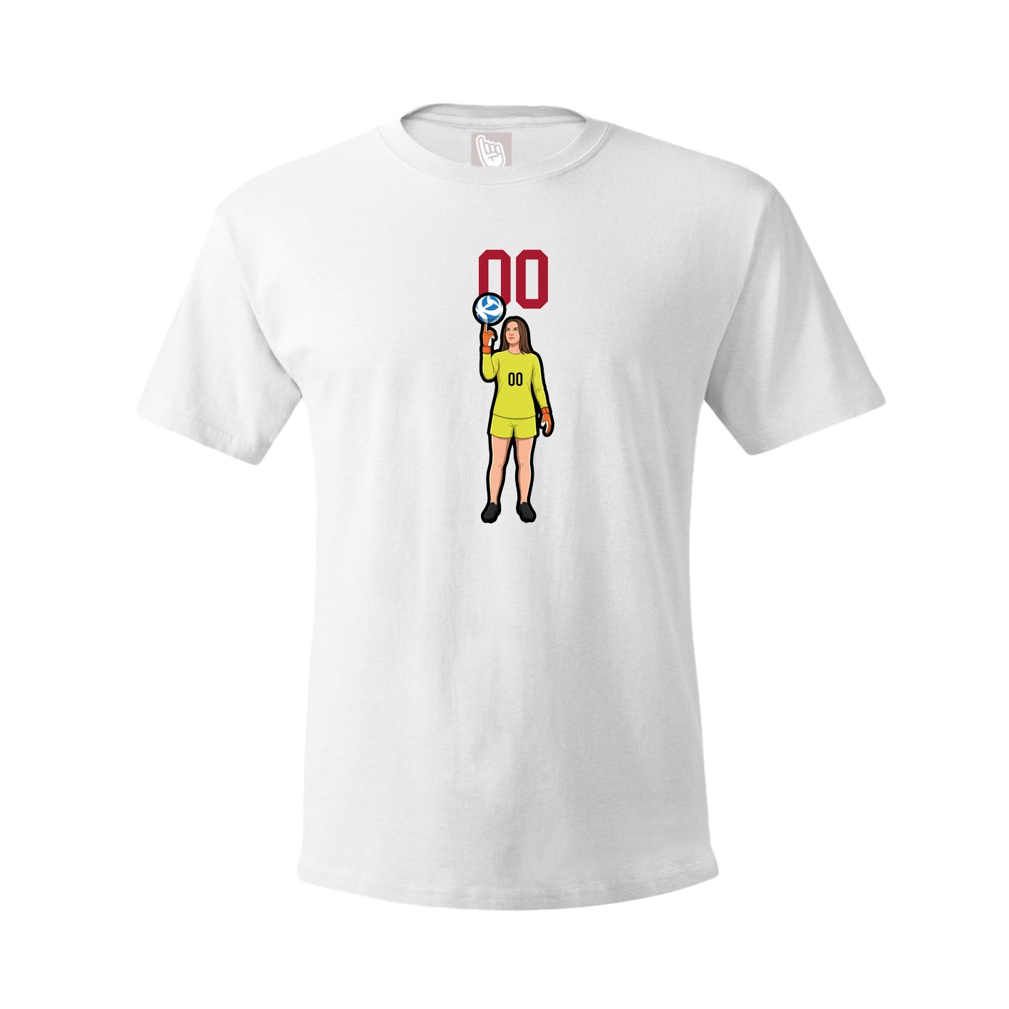 Youth Tee — Number Top in White