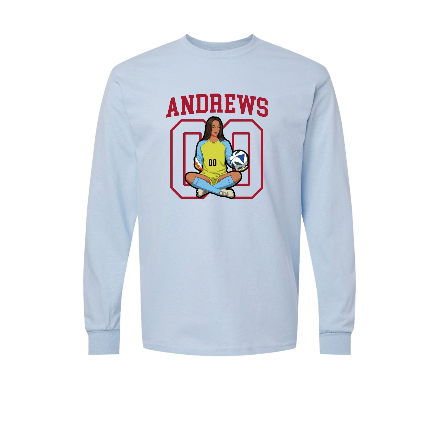 Long Sleeve Tee — Shirsey in Light Blue