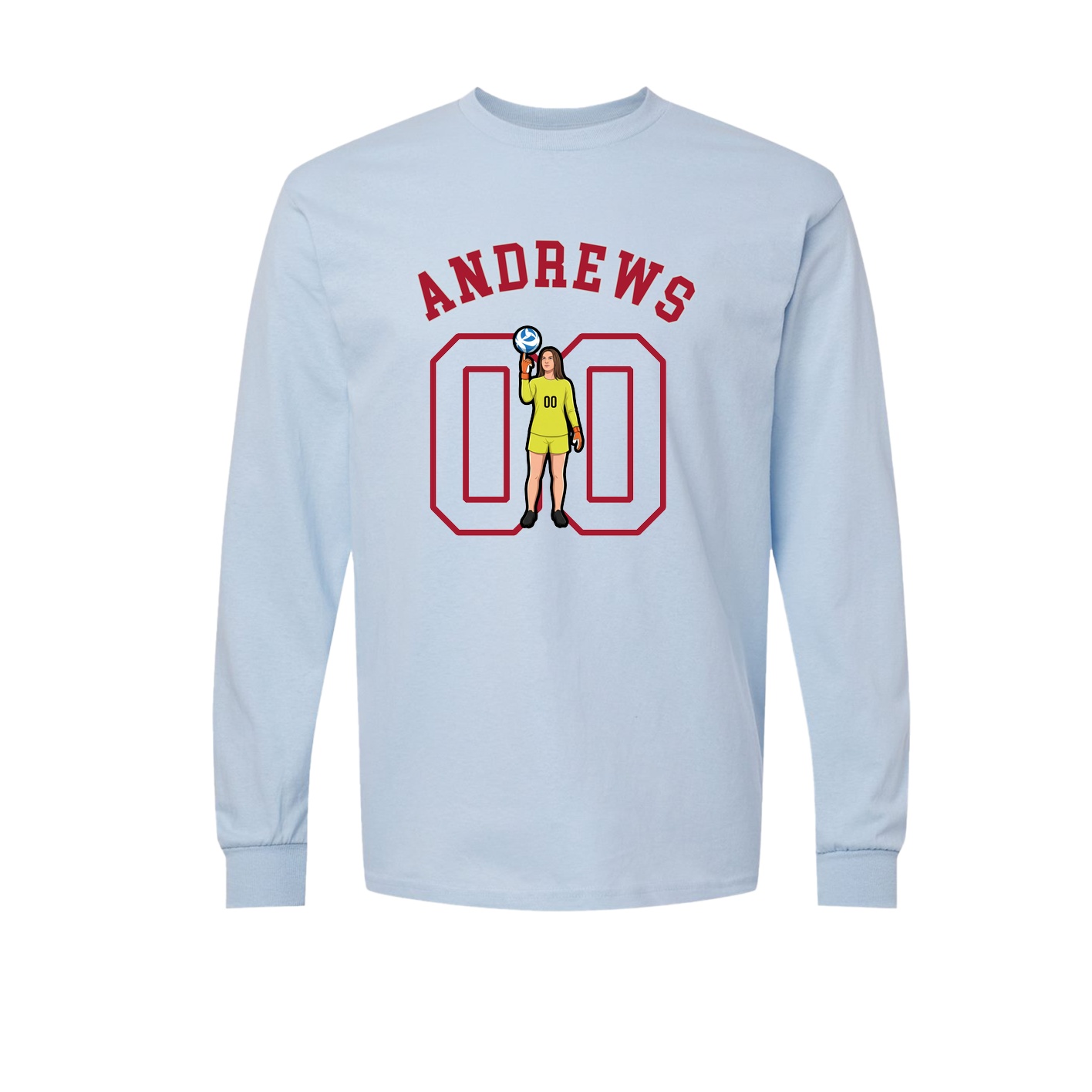 Long Sleeve Tee — Shirsey Arch in Light Blue
