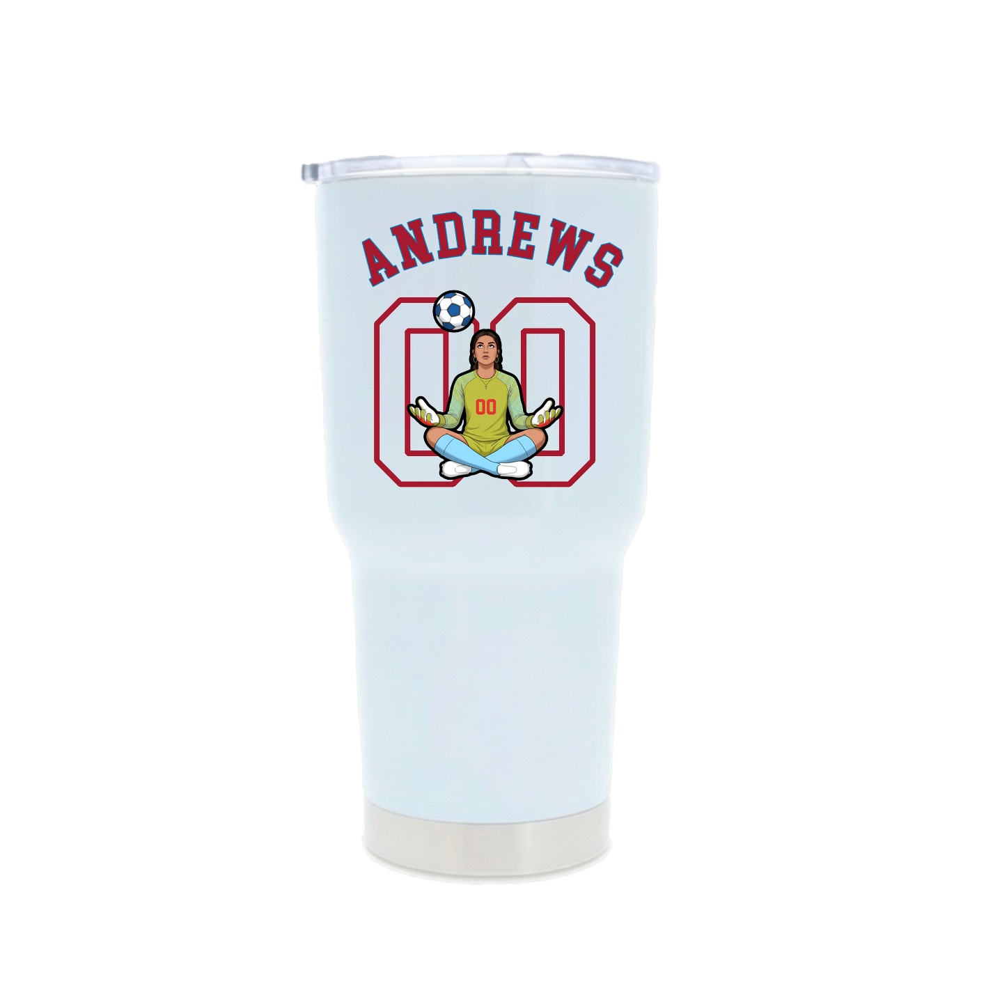 30oz Stainless Steel Tumbler — Shirsey Arch in White