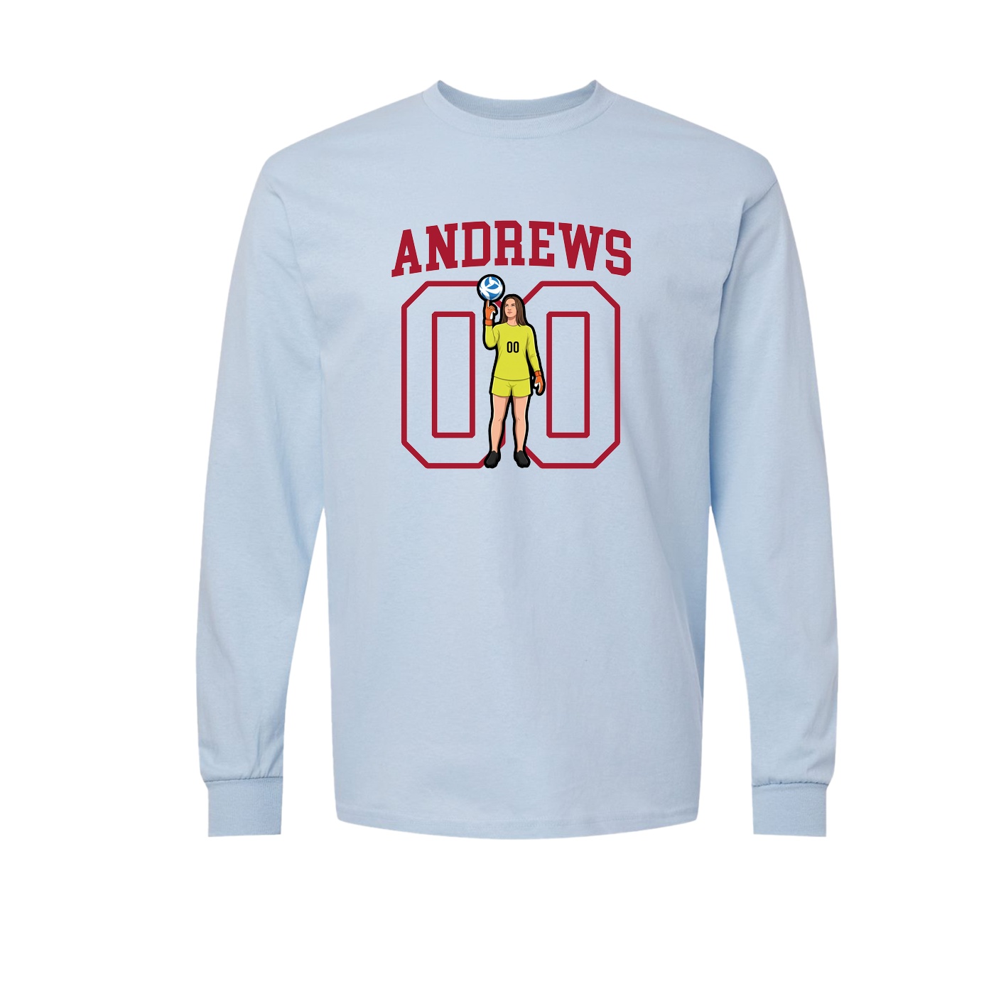 Long Sleeve Tee — Shirsey in Light Blue