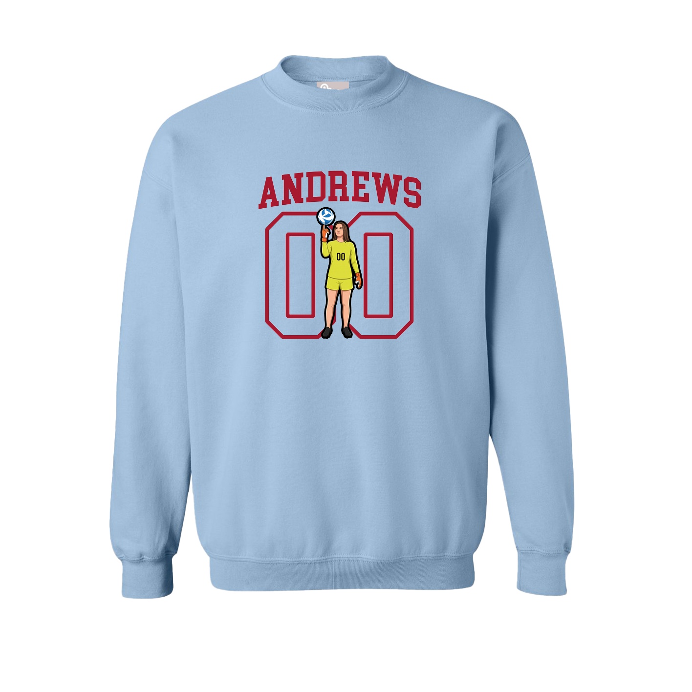 Fleece Crew — Shirsey in Light Blue
