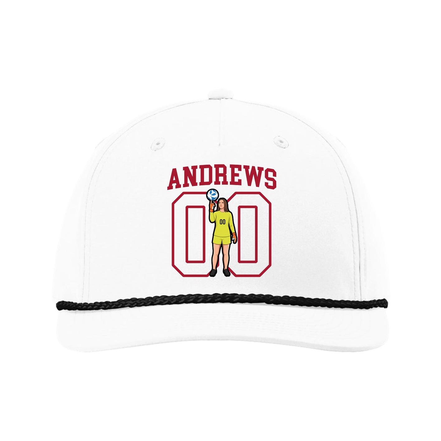 Five-Panel Classic Rope Cap — Shirsey in White