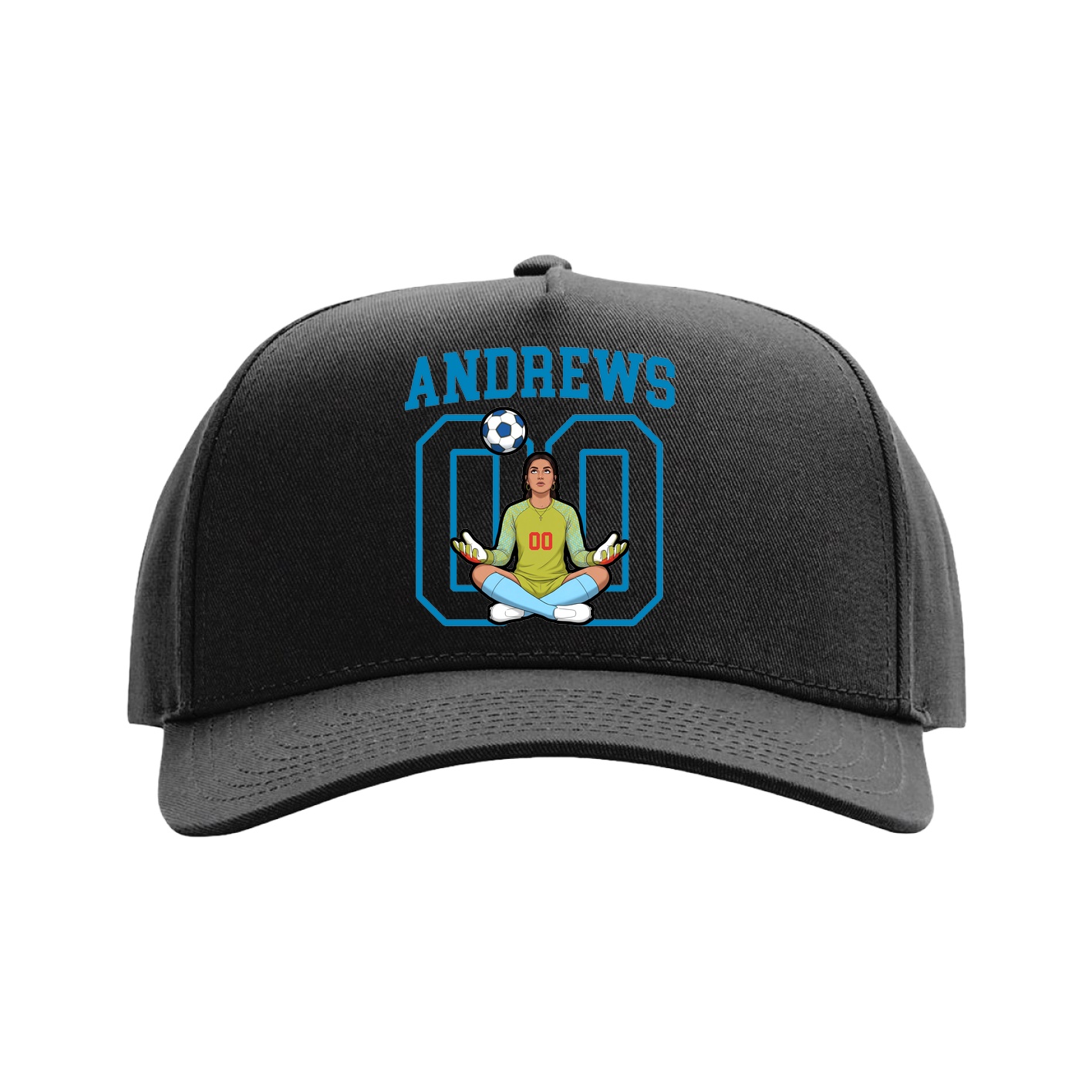 Full Fabric Five-Panel Champ Cap — Shirsey in Black