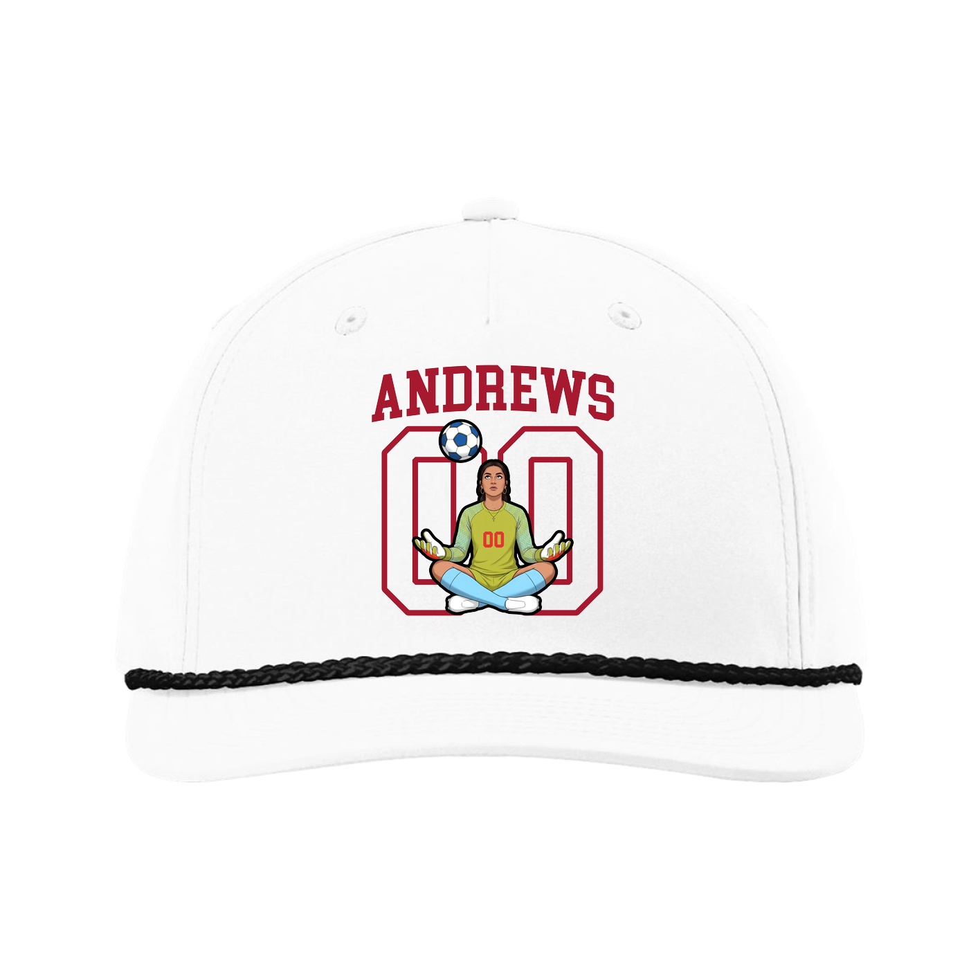 Five-Panel Classic Rope Cap — Shirsey in White