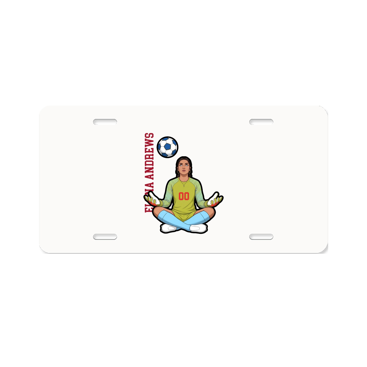 License Plate — Name Vertical in Classic