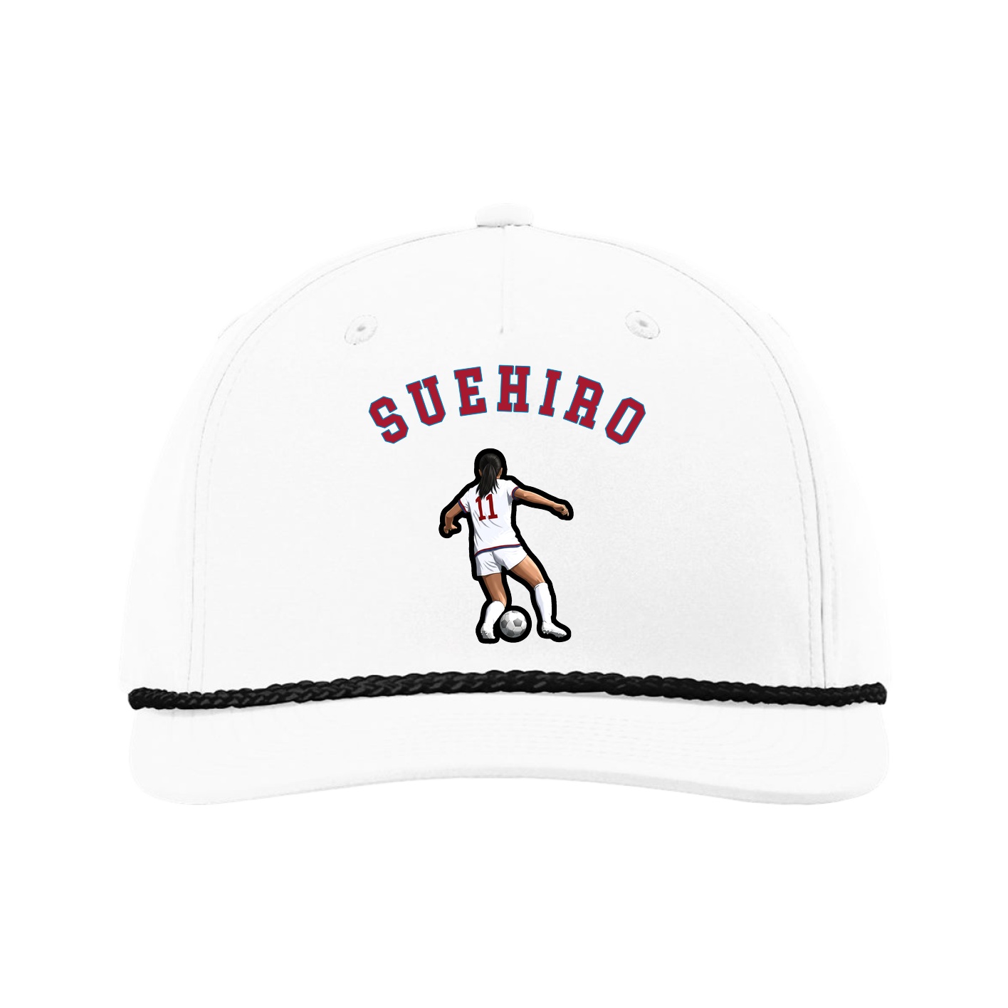Five-Panel Classic Rope Cap — Shirsey Arch in White