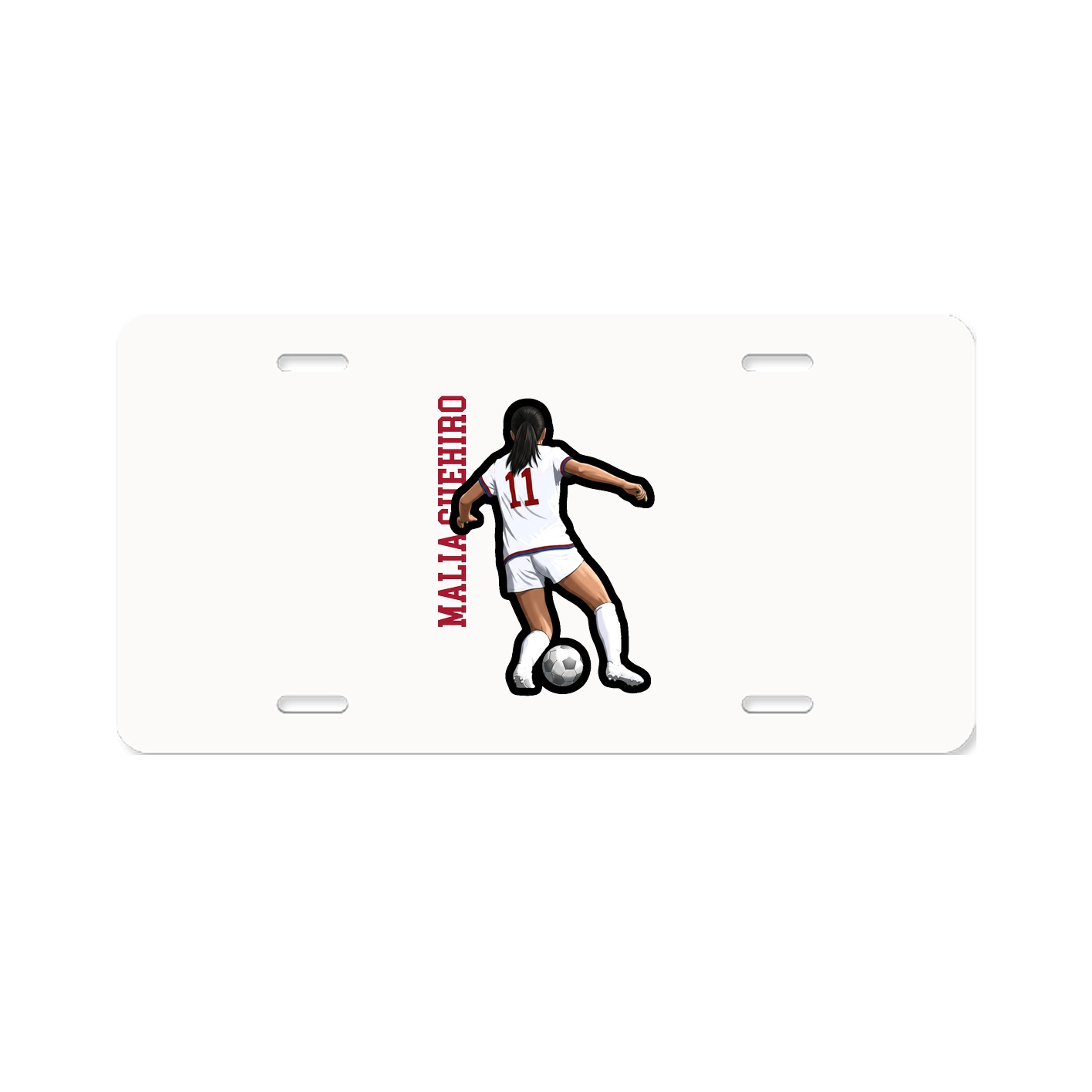License Plate — Name Vertical in Classic