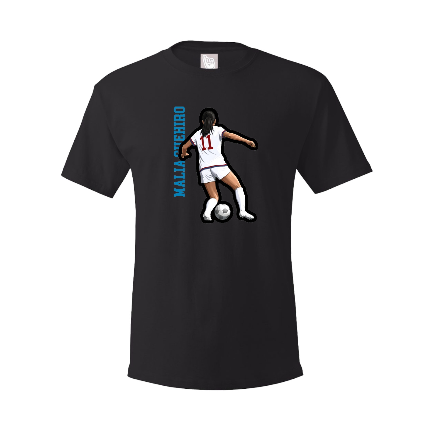 Youth Tee — Name Vertical in Black