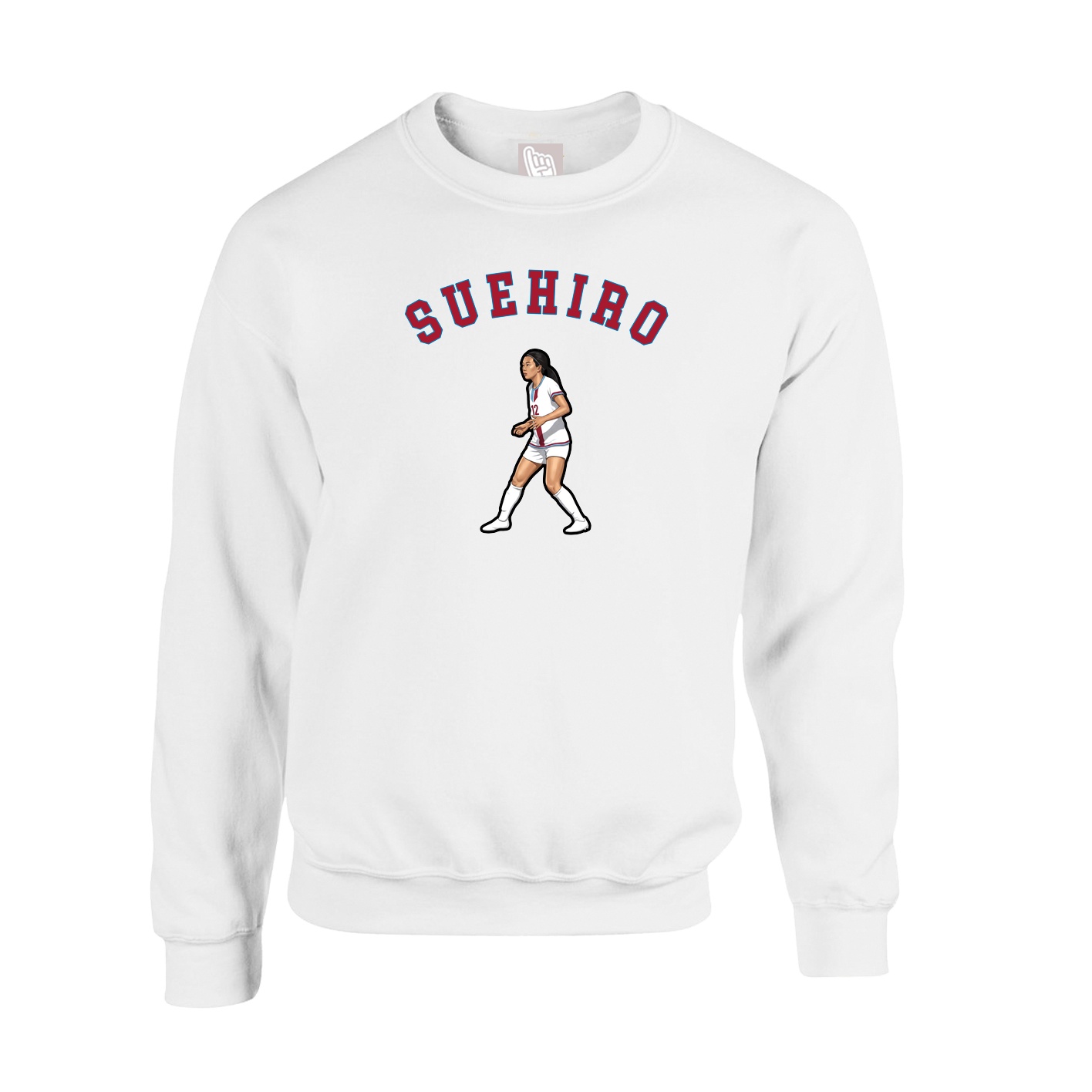 Fleece Crew — Shirsey Arch in White
