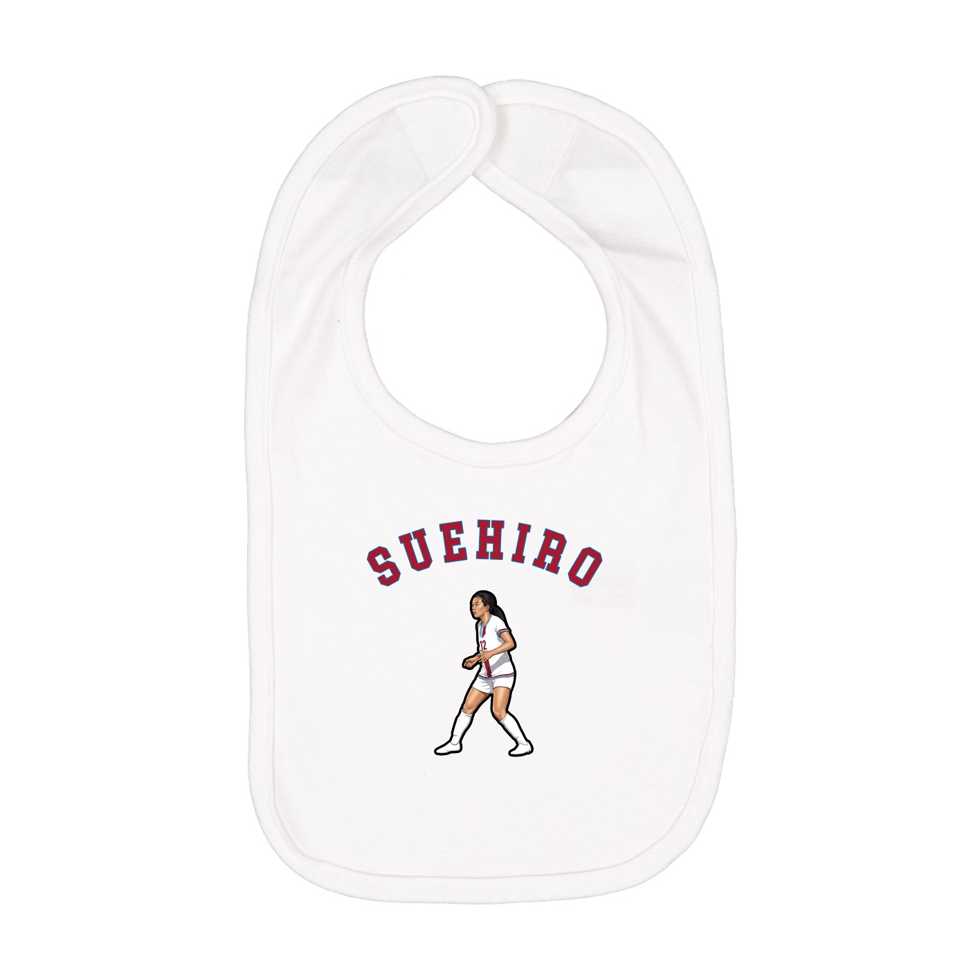 Infant Bib — Shirsey Arch in White