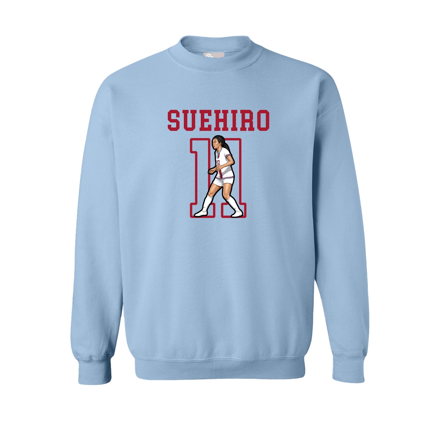 Fleece Crew — Shirsey in Light Blue