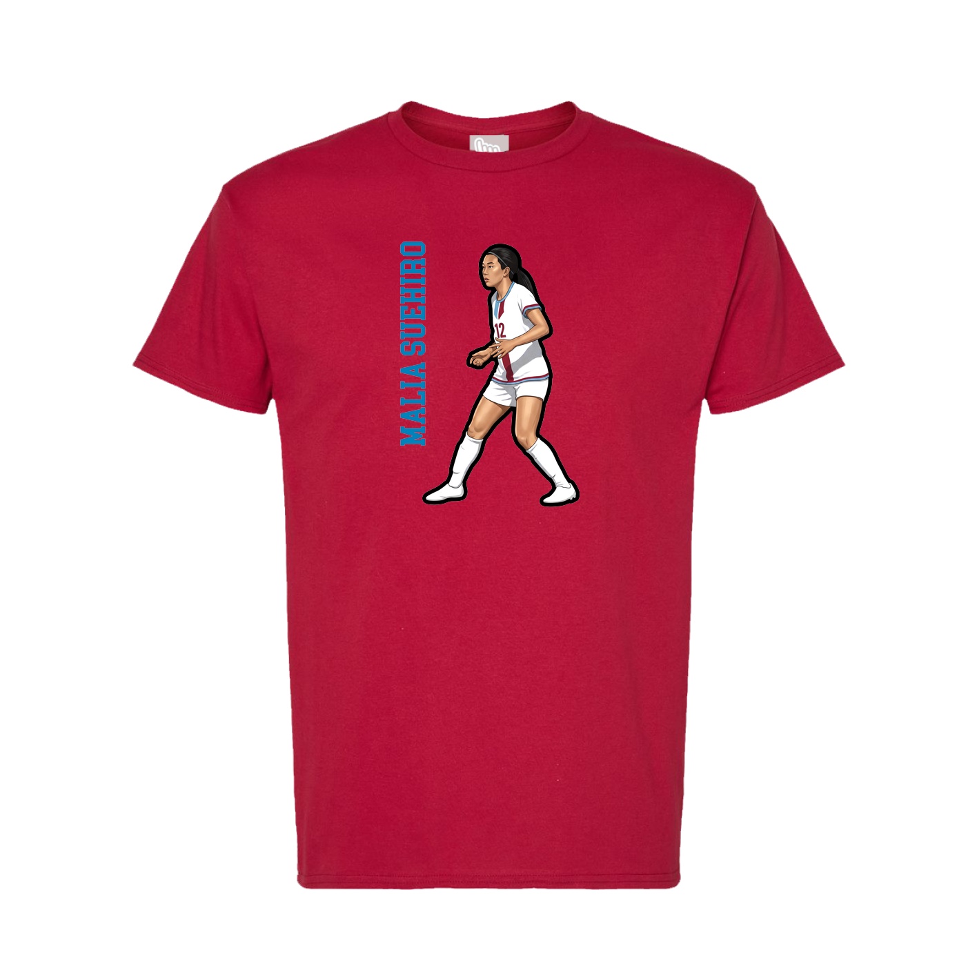Tee — Name Vertical in Crimson