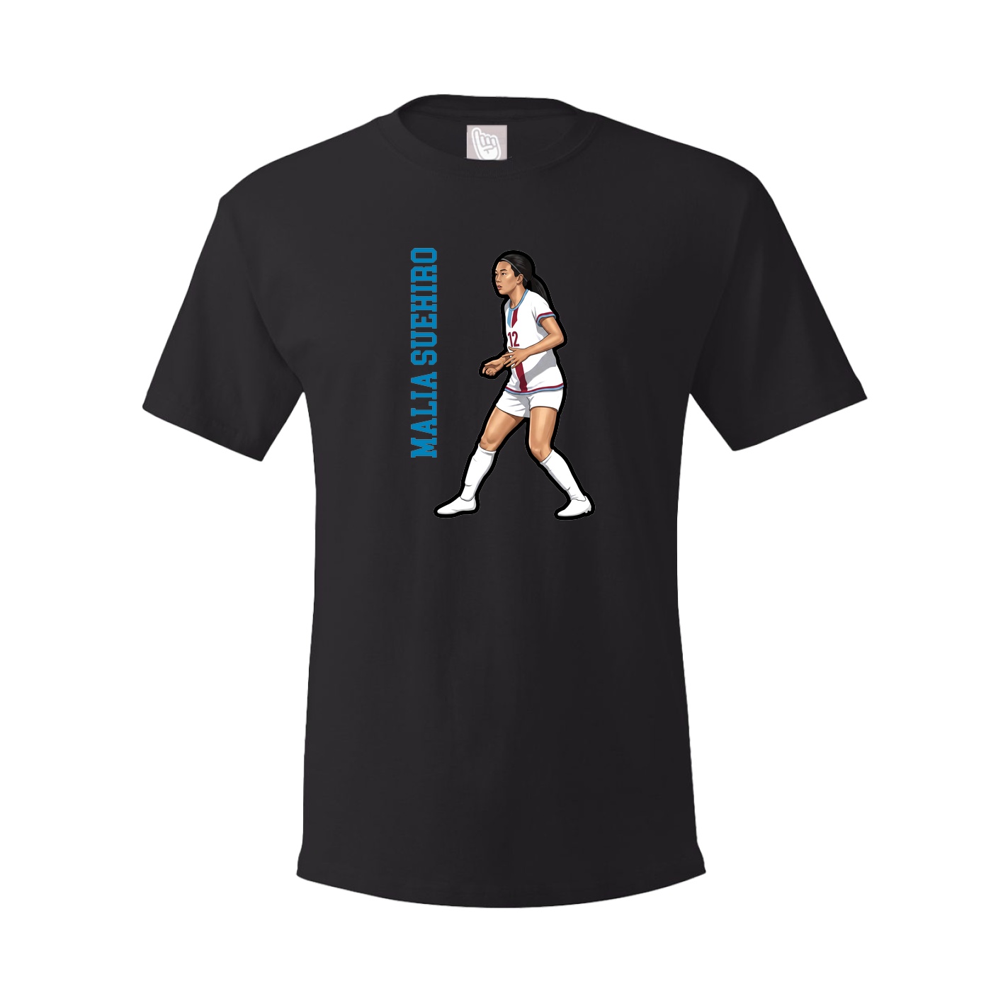 Youth Tee — Name Vertical in Black