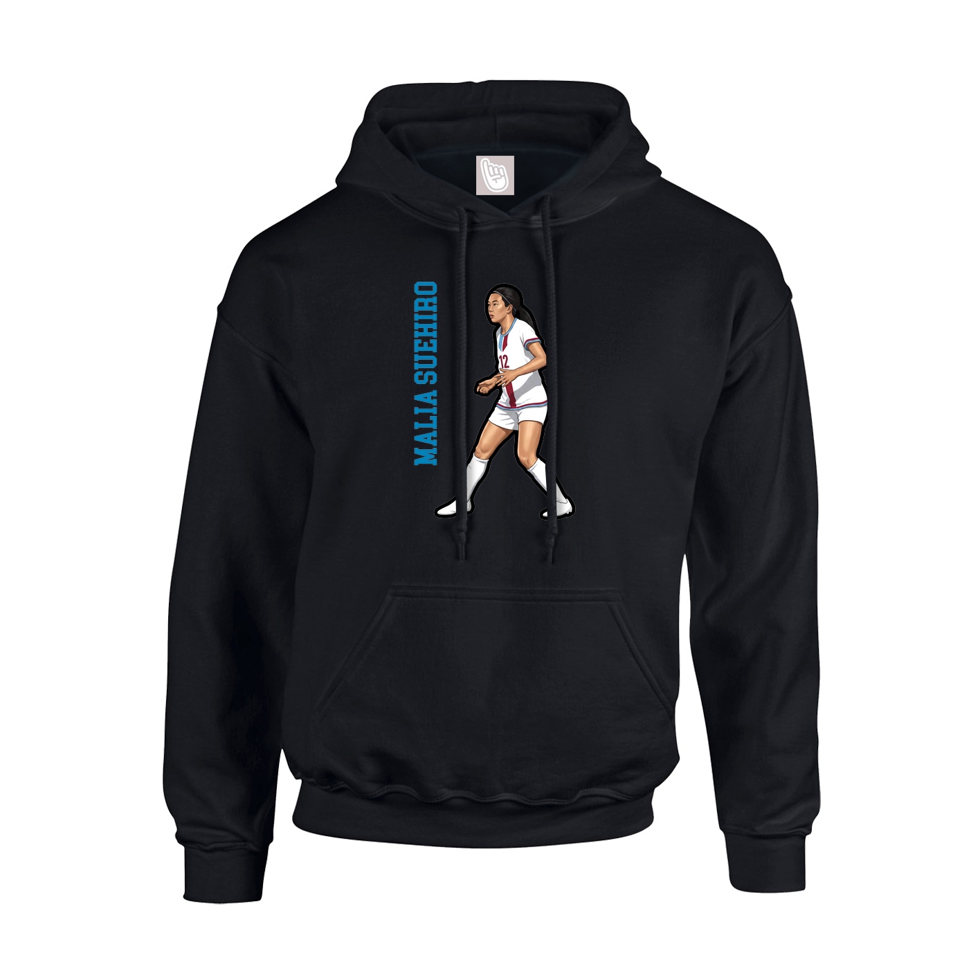 Hoodie — Name Vertical in Black