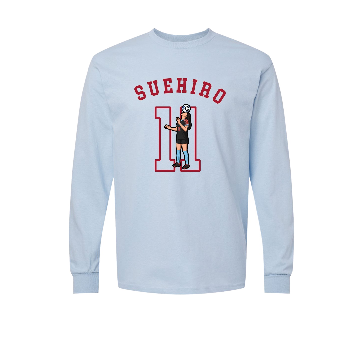 Long Sleeve Tee — Shirsey Arch in Light Blue