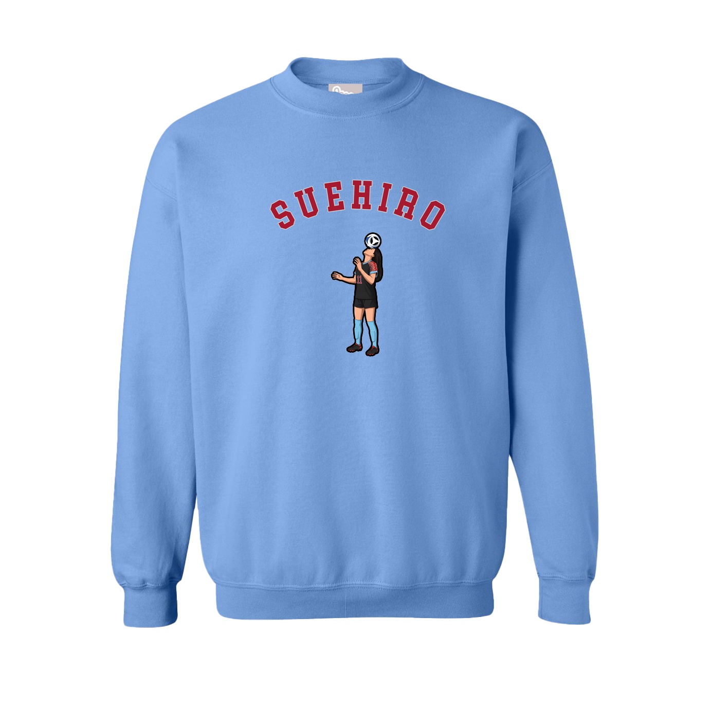 Fleece Crew — Shirsey Arch in Powder Blue