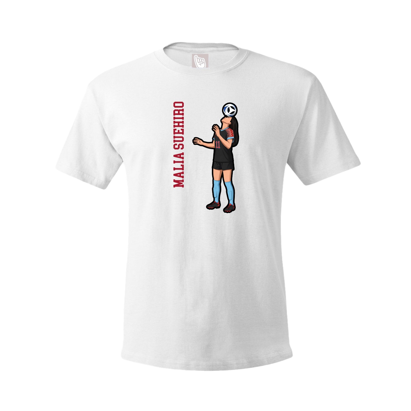 Tee — Name Vertical in White