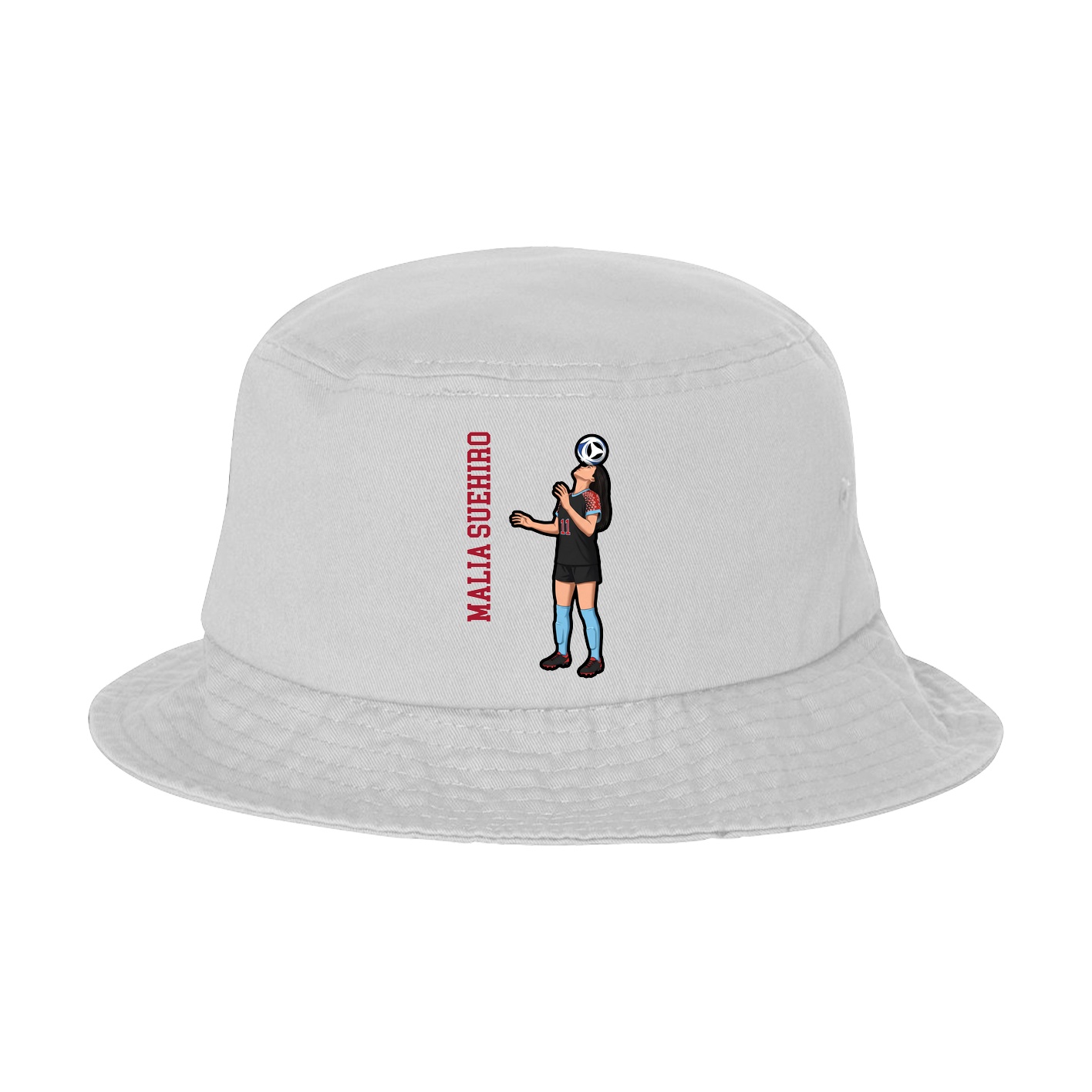 Bucket Cap — Name Vertical in White