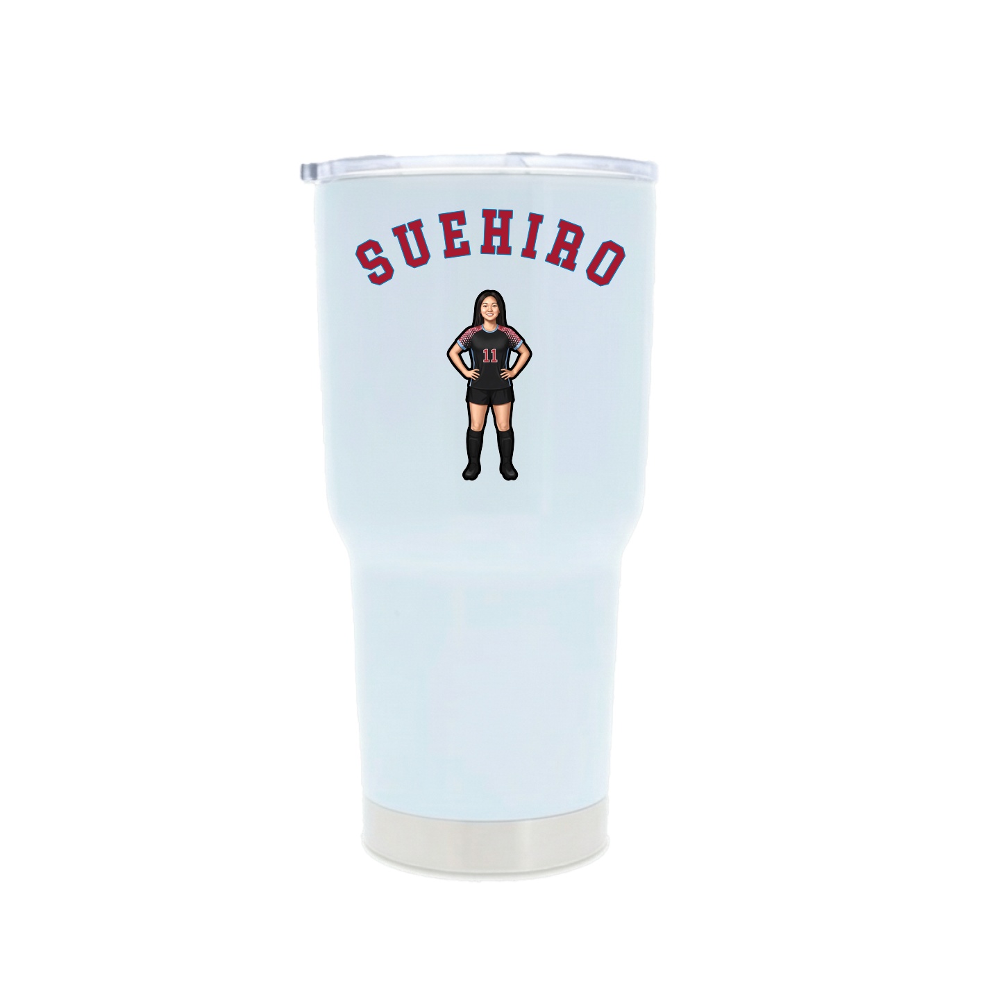 30oz Stainless Steel Tumbler — Shirsey Arch in White
