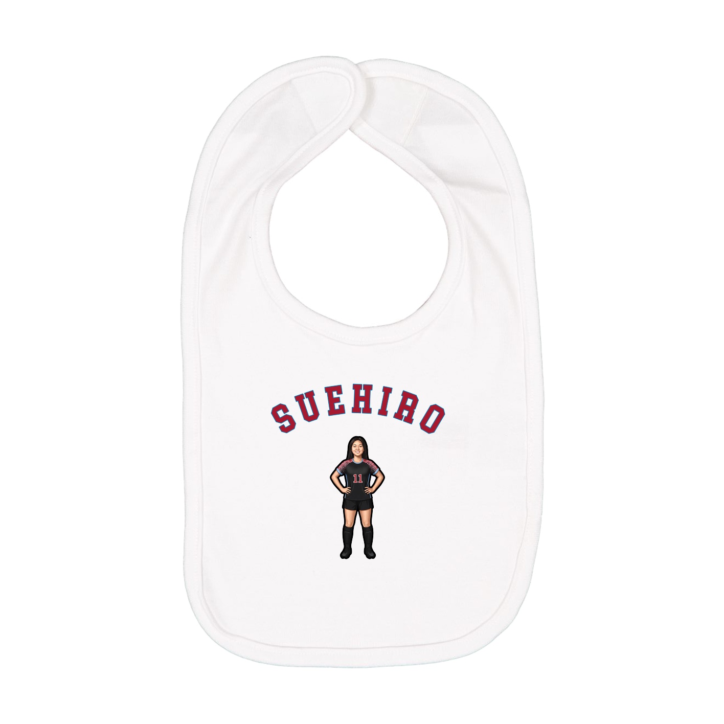 Infant Bib — Shirsey Arch in White