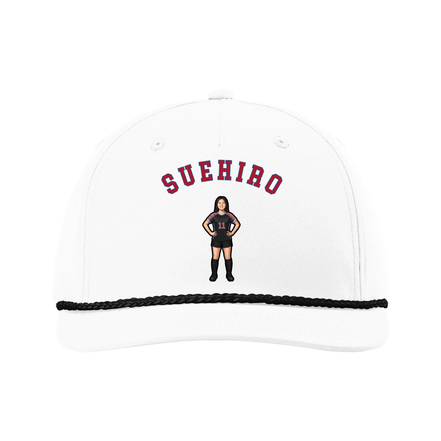 Five-Panel Classic Rope Cap — Shirsey Arch in White