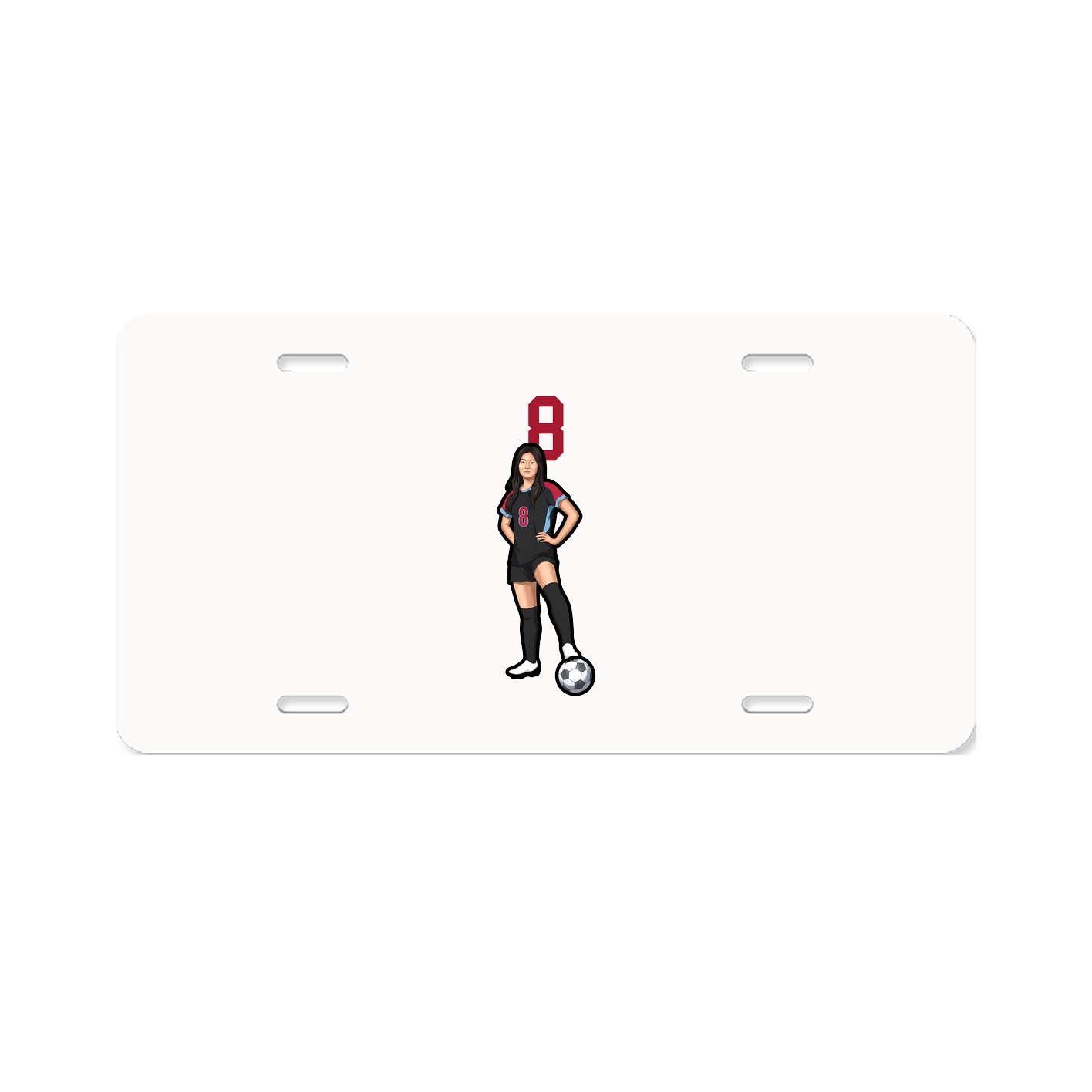 License Plate — Number Top in Classic