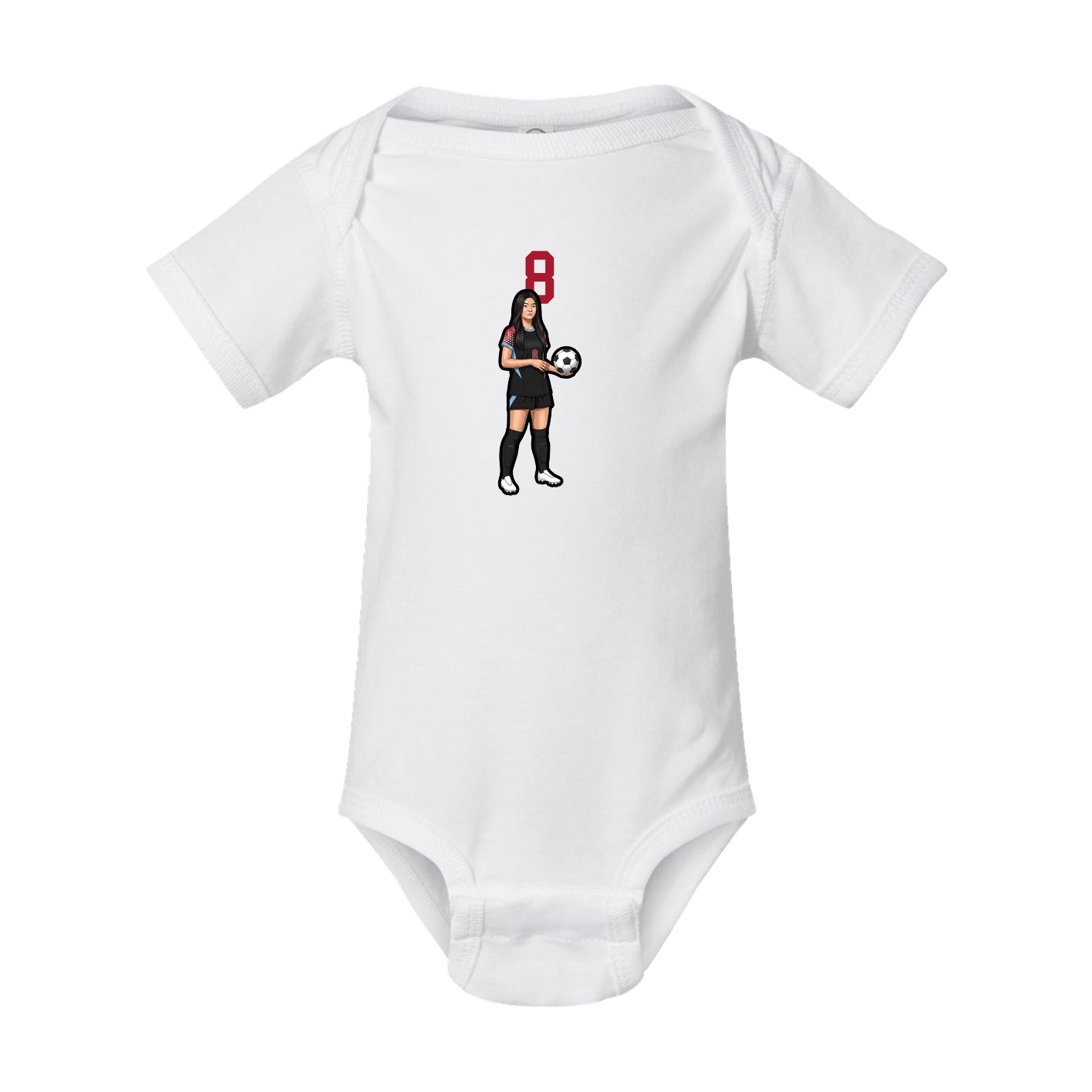 Baby Onesie — Number Top in White