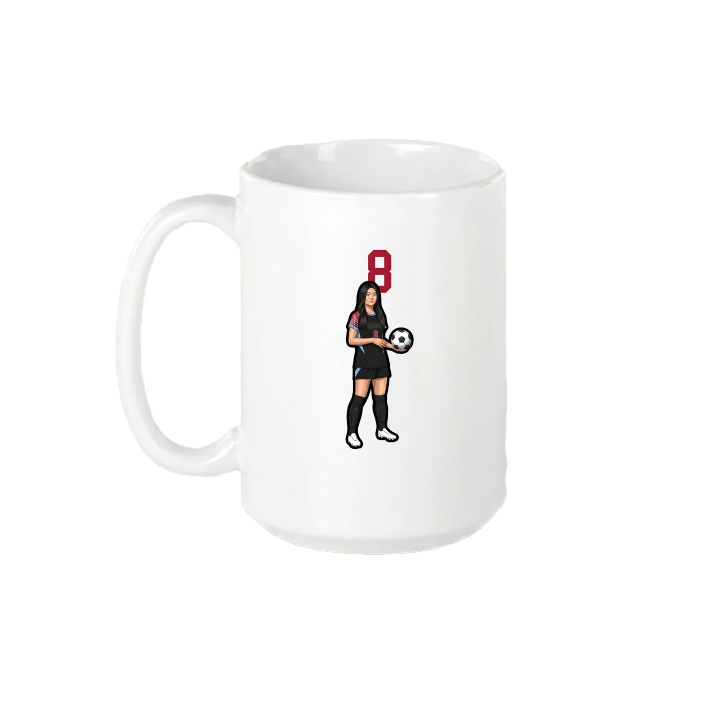 15oz Coffee Mug — Number Top in White